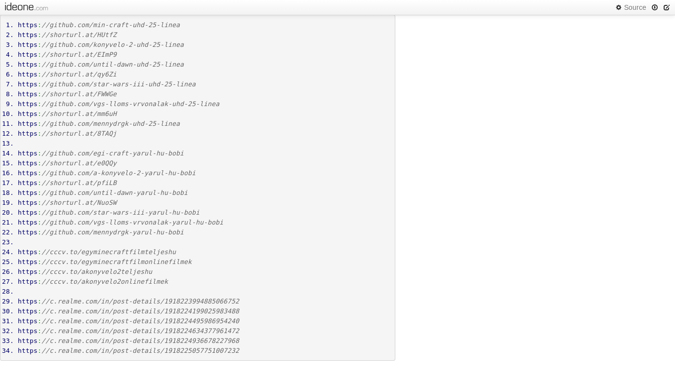 website screenshot of https://ideone.com/embed/0uv7Md