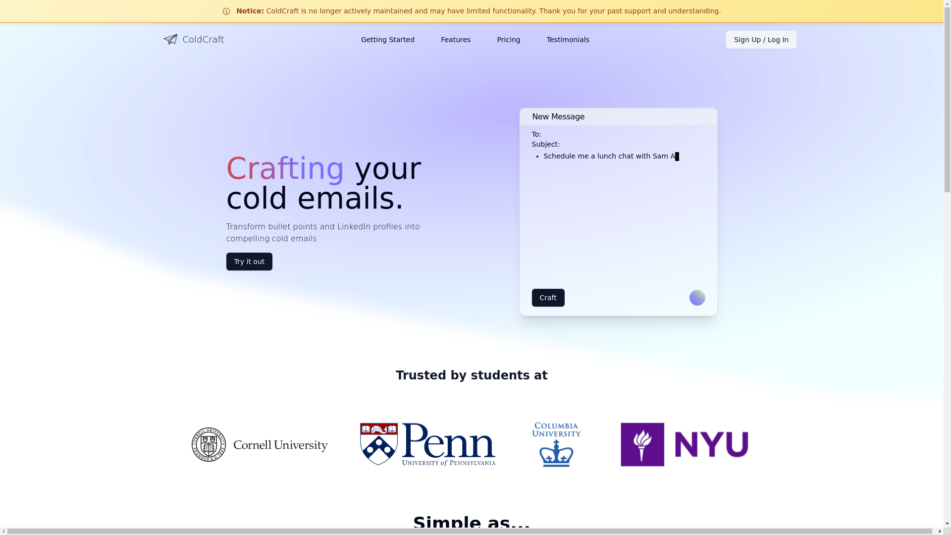 website screenshot of https://email-warmer-czr.pages.dev/