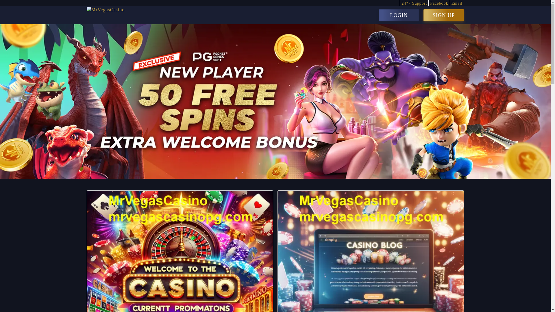 website screenshot of https://mrvegascasinopg.com/