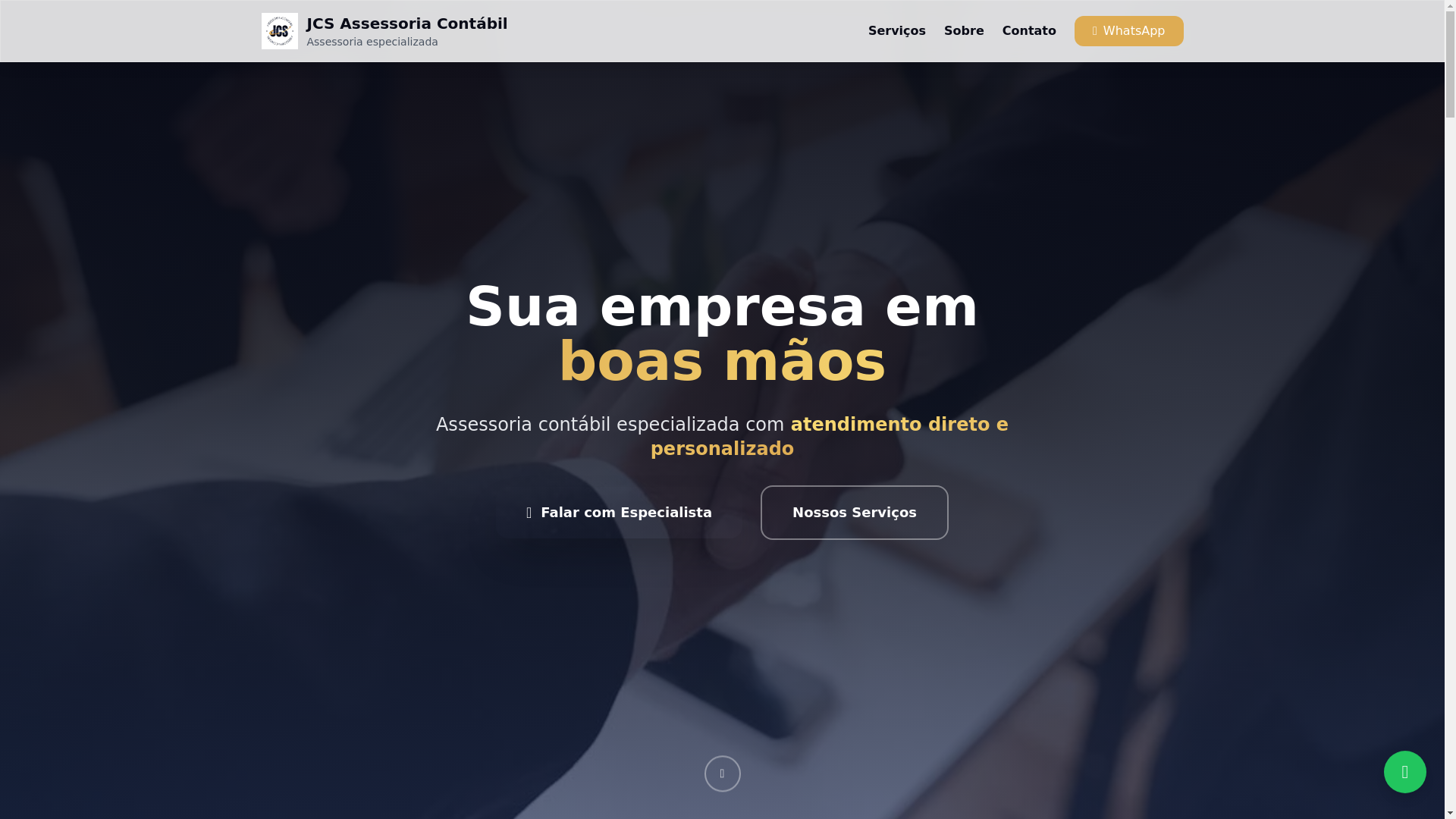 website screenshot of https://jcsassessoriacontabil.cnt.br/