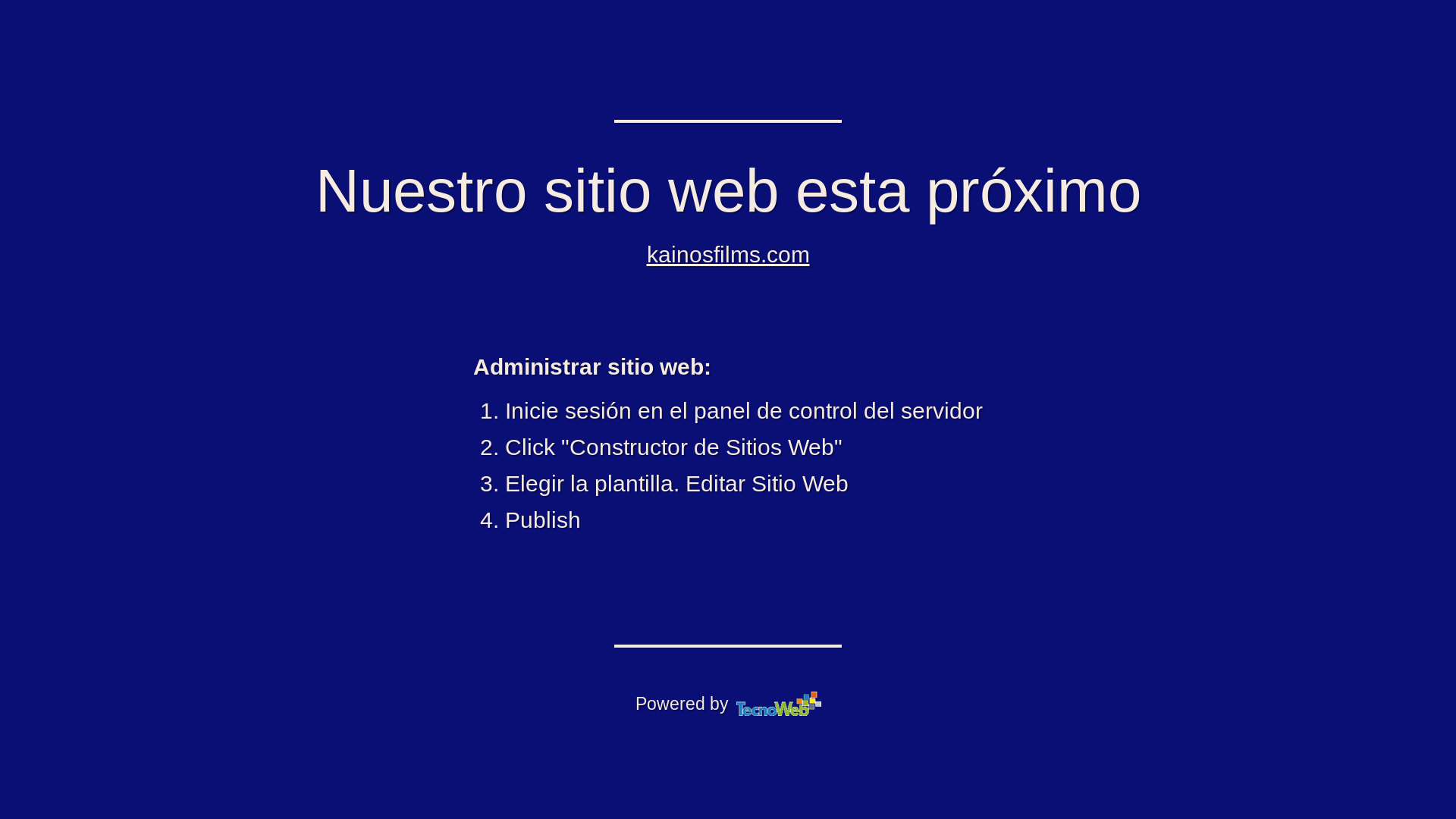 website screenshot of https://kainosfilms.com/
