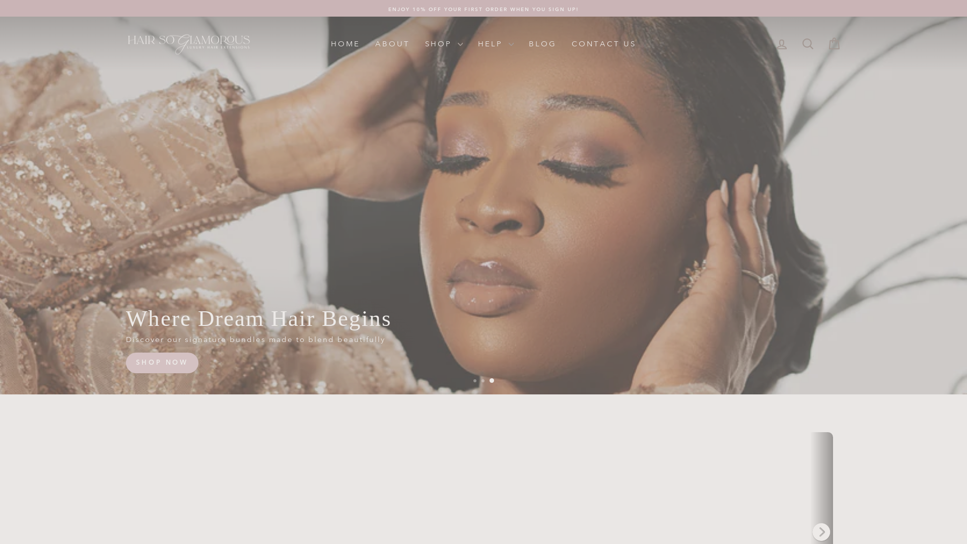 website screenshot of https://glossedextensions.com/