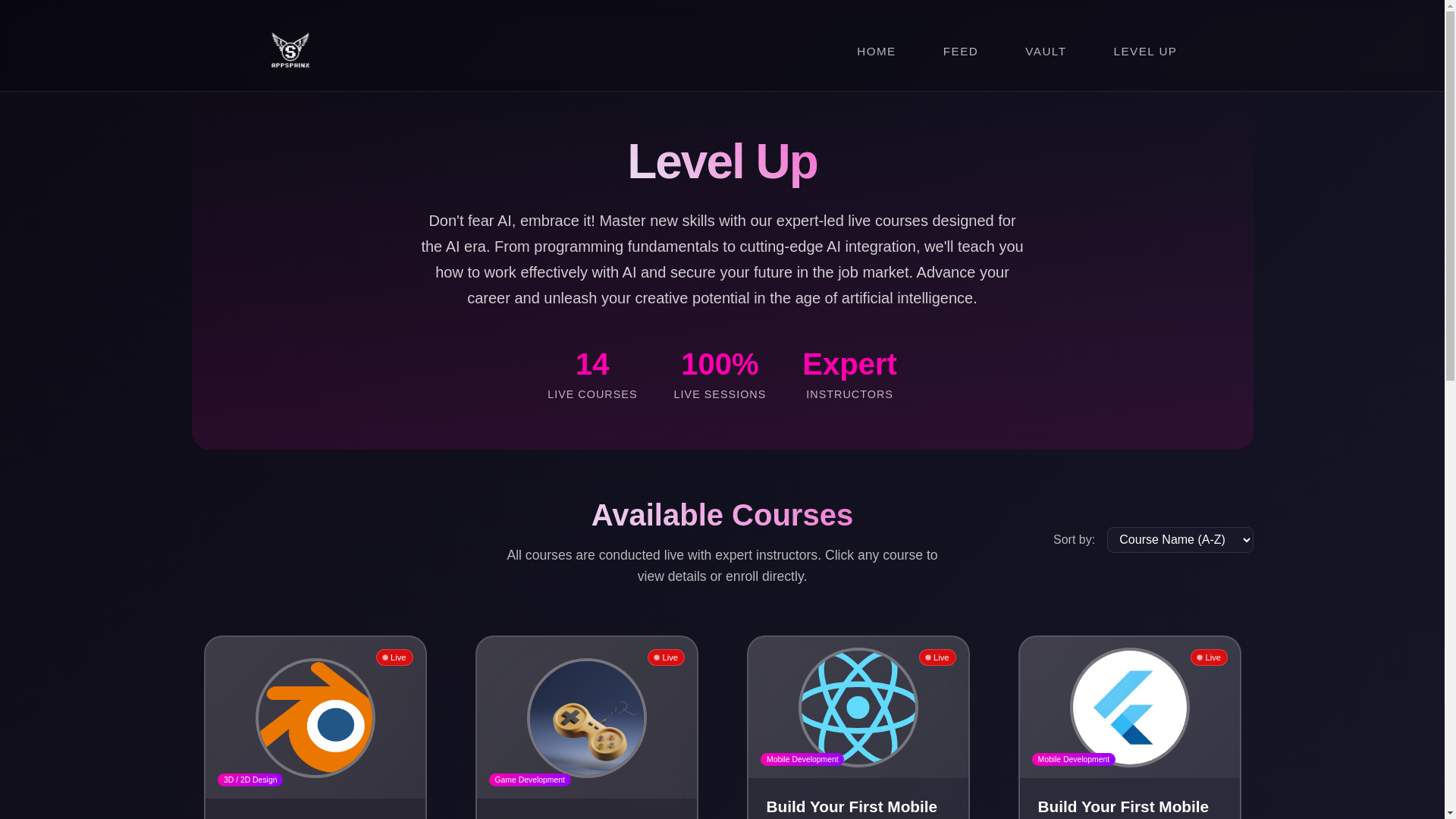 website screenshot of https://courses-appsphinx-com.pages.dev/