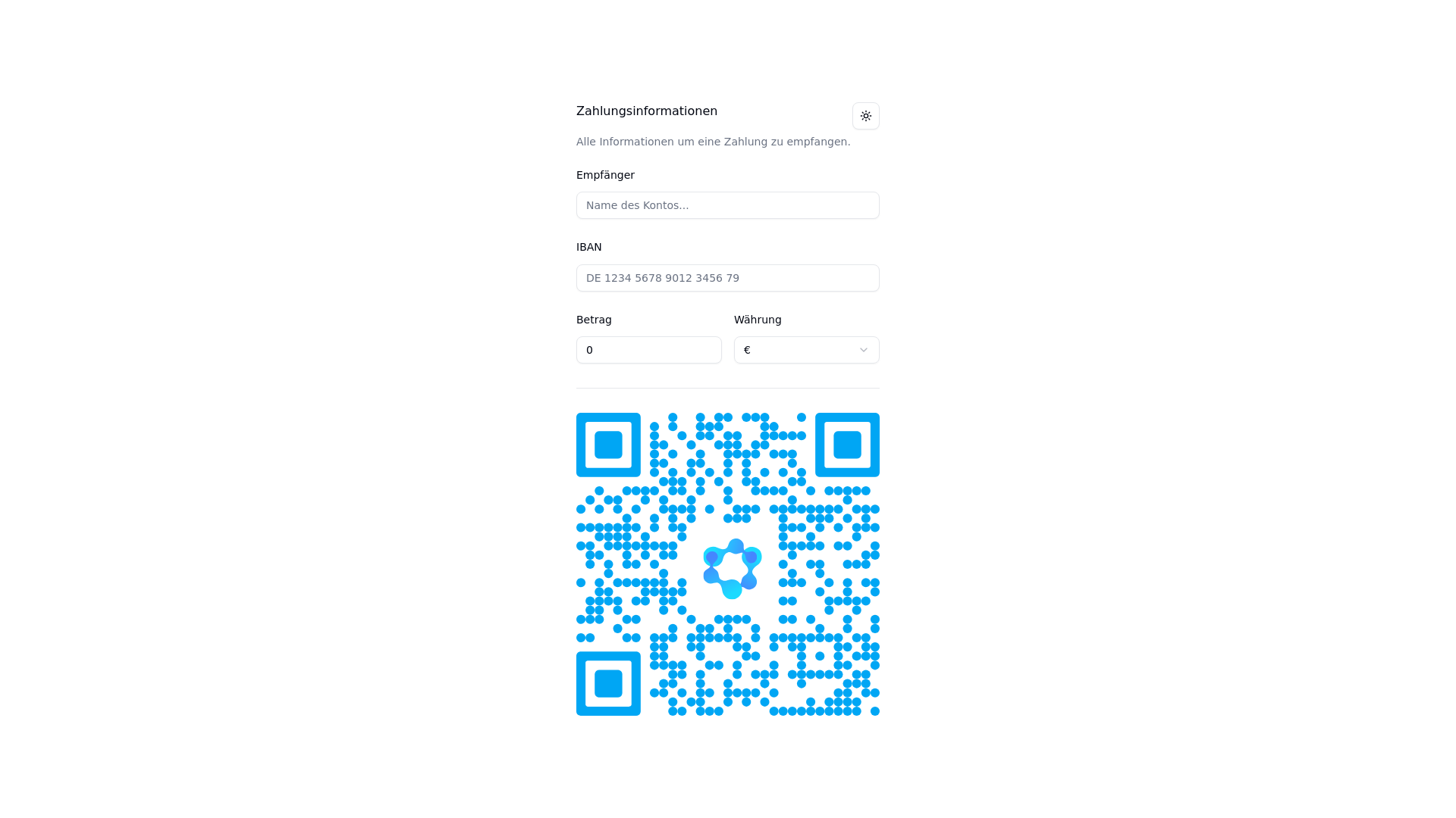 website screenshot of https://sepa-transfer-qr-code-generator.pages.dev/