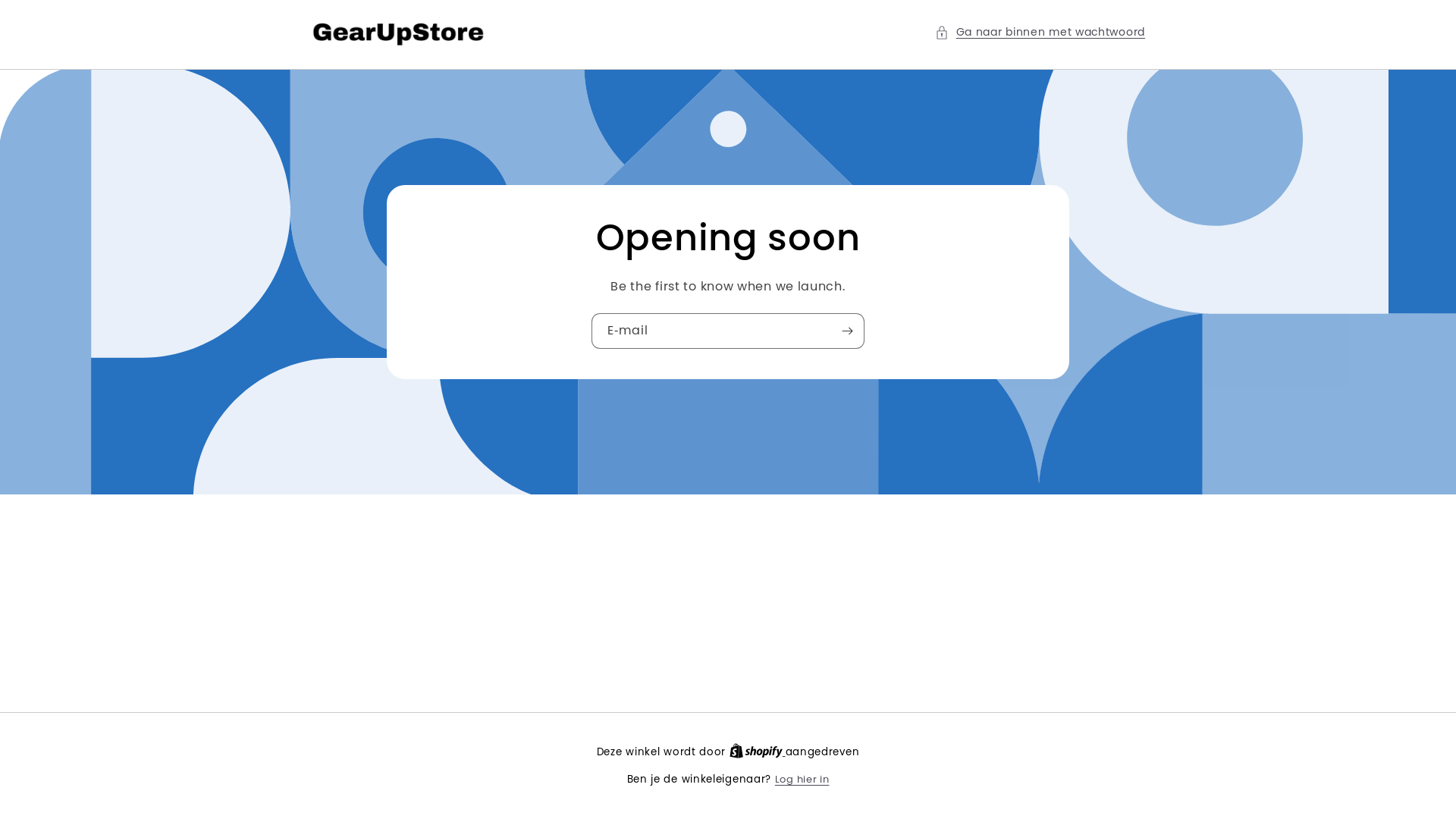 website screenshot of https://gearupstore.nl/