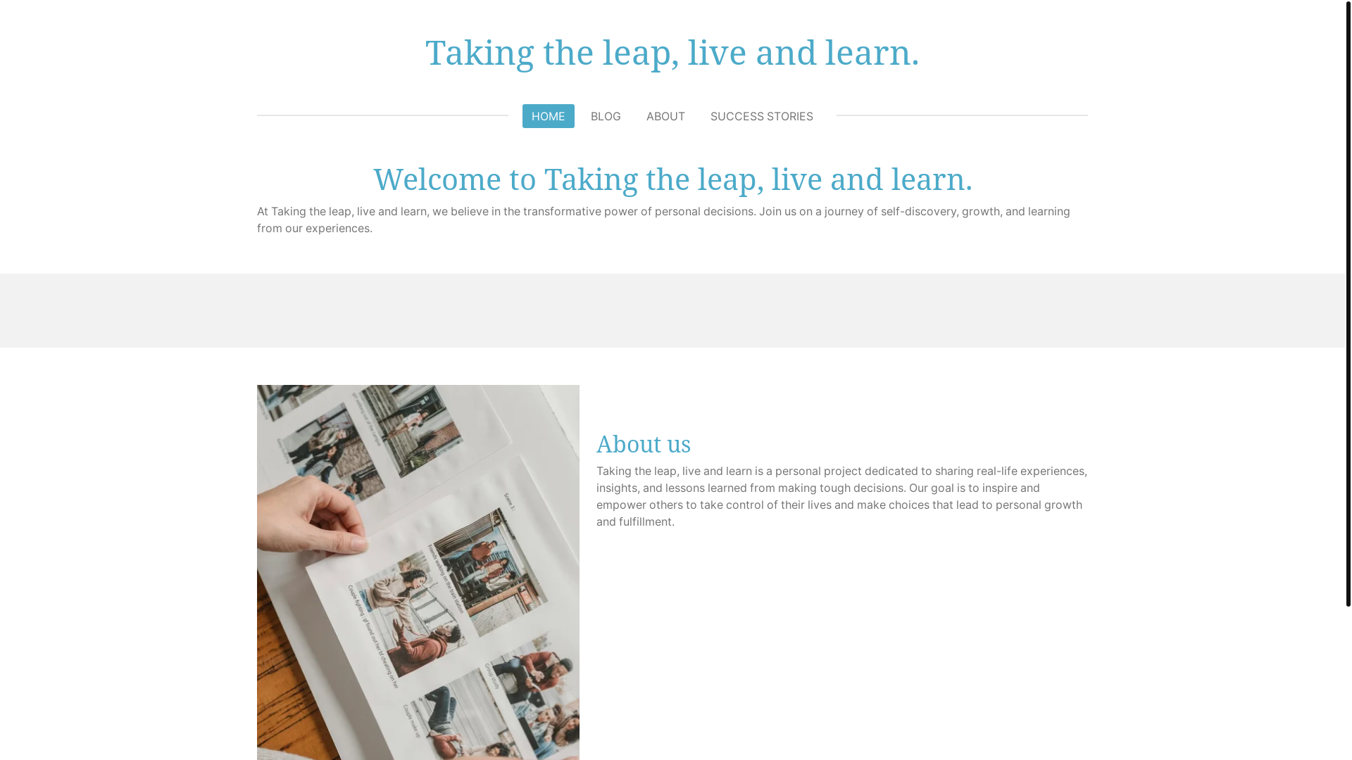 website screenshot of https://takingtheleapliveandlearn.com/