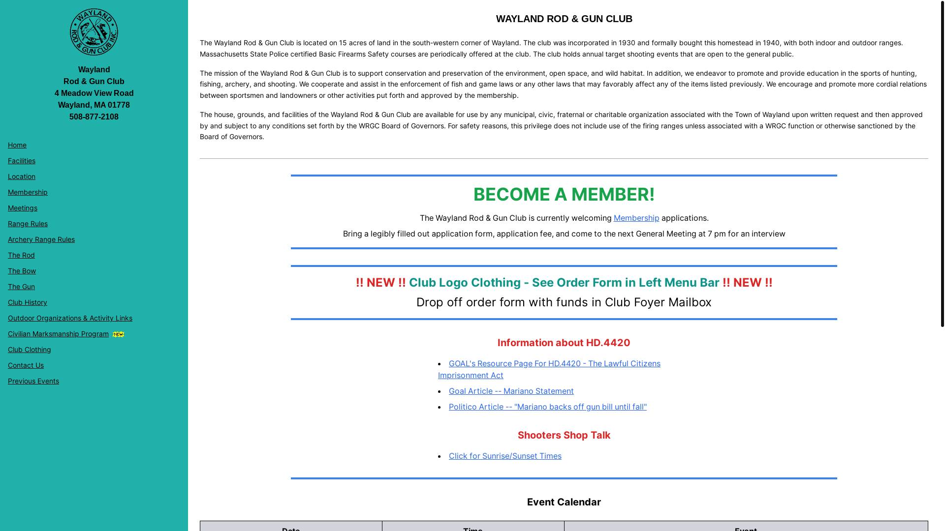 website screenshot of https://wayland-rod-and-gun-clud.pages.dev/