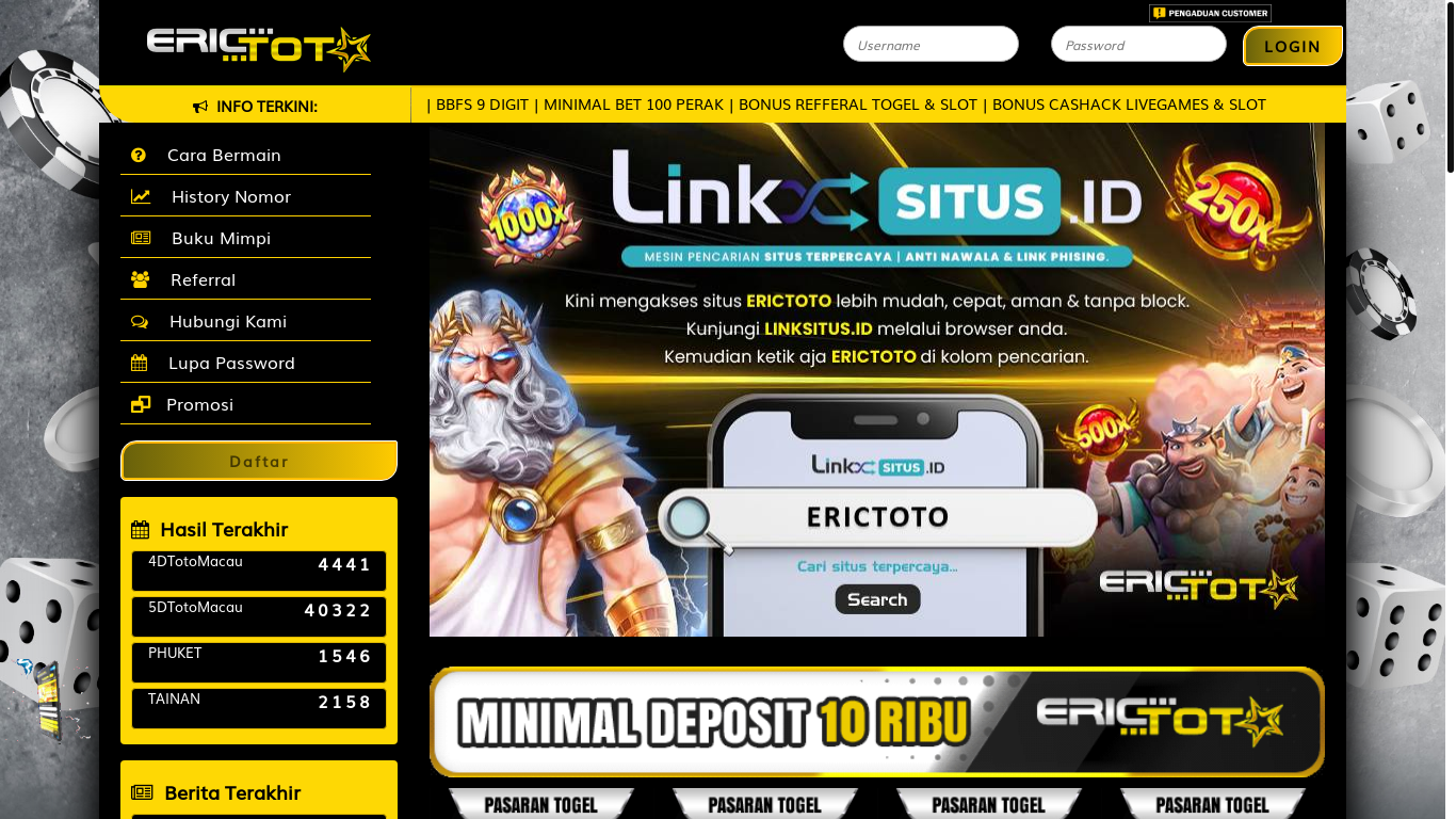 website screenshot of https://erictotolink02.lat/