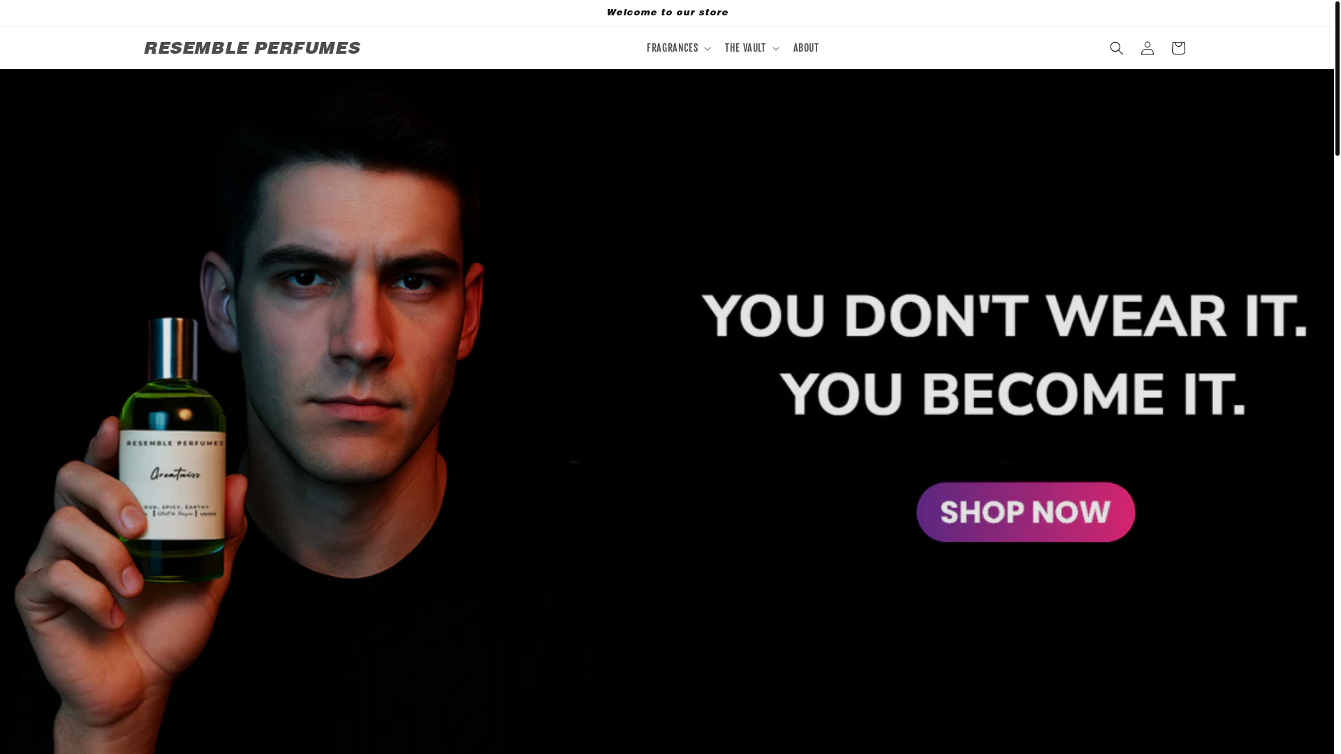 website screenshot of https://resembleperfumes.com/