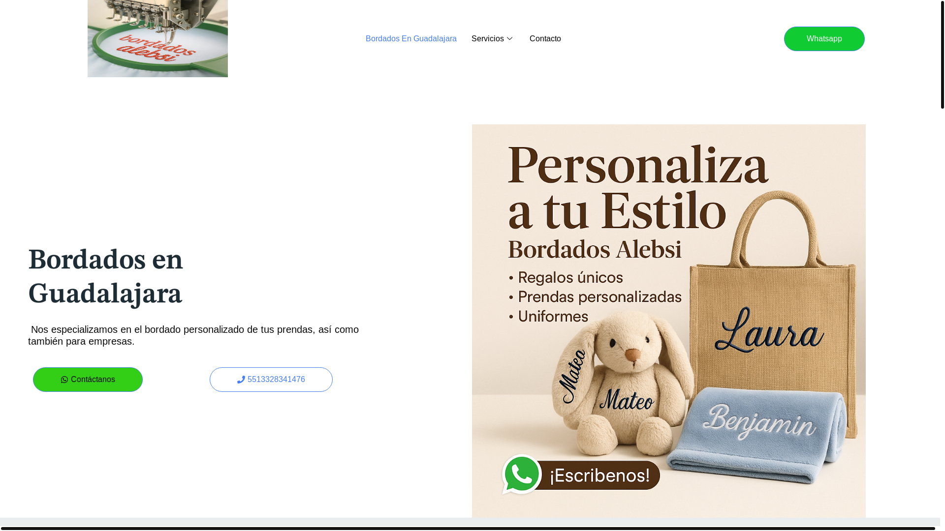 website screenshot of https://bordadosenguadalajara.com/