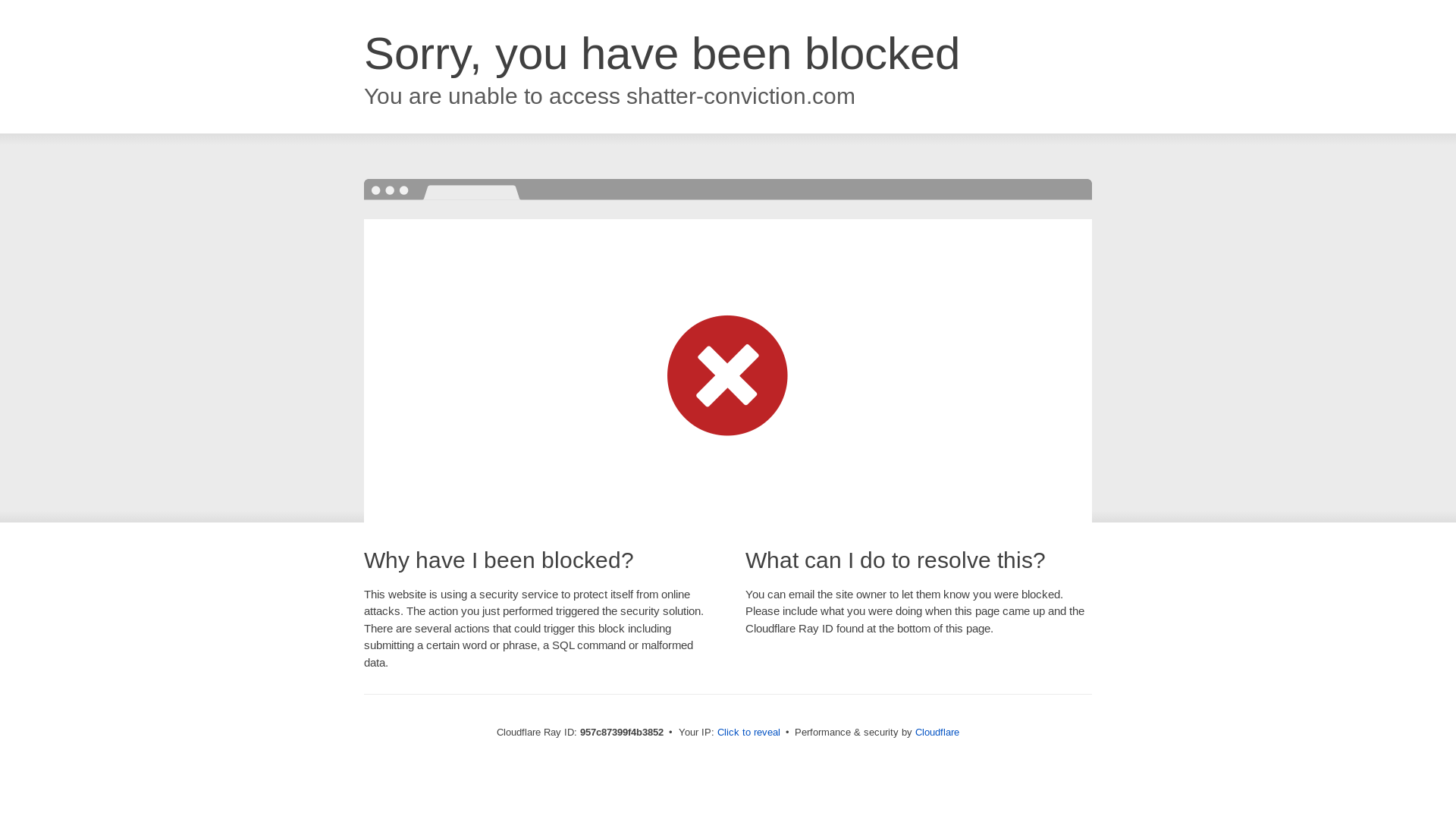 website screenshot of https://shatter-conviction.com/