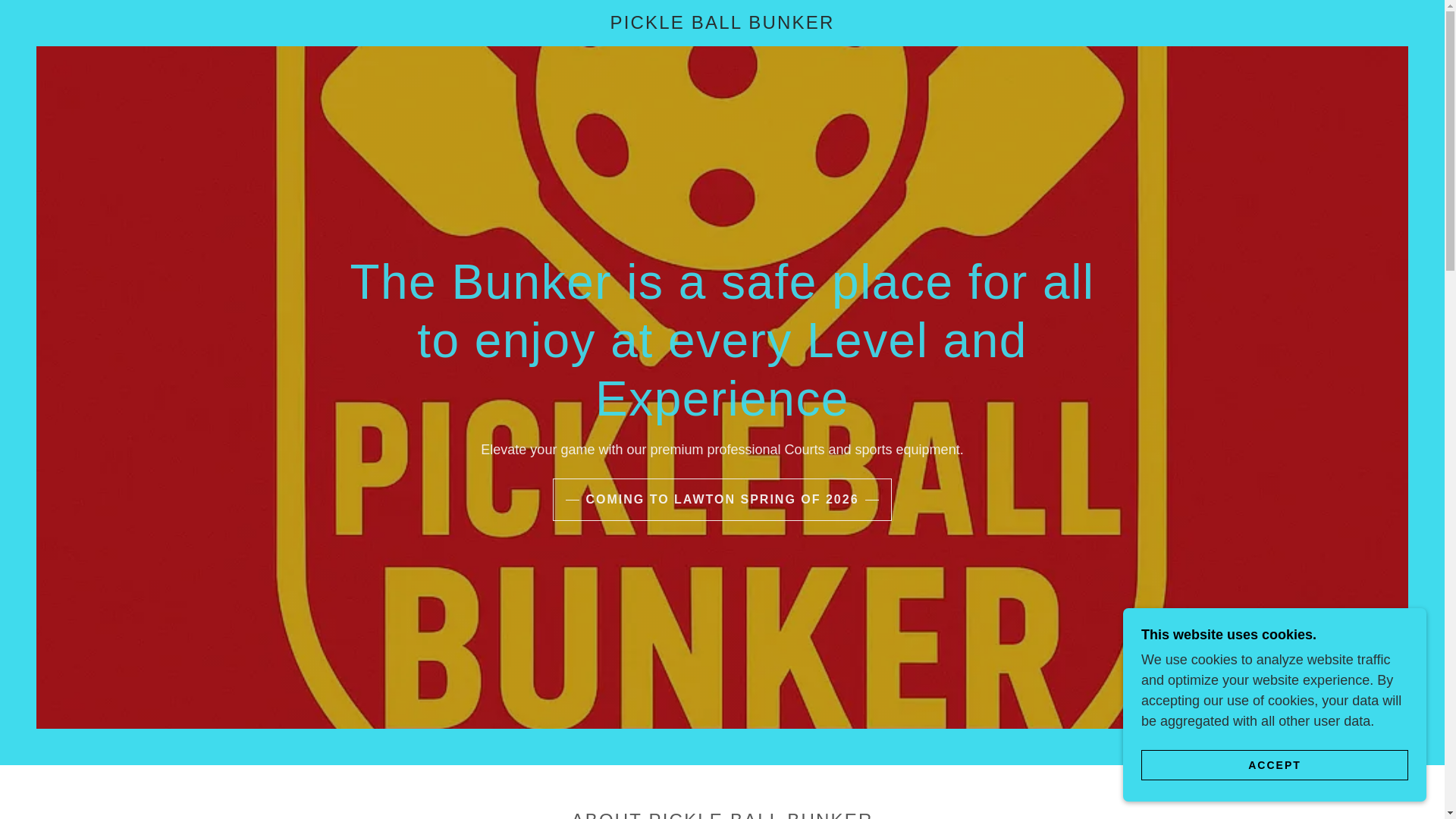website screenshot of https://pickleballbunker.com/
