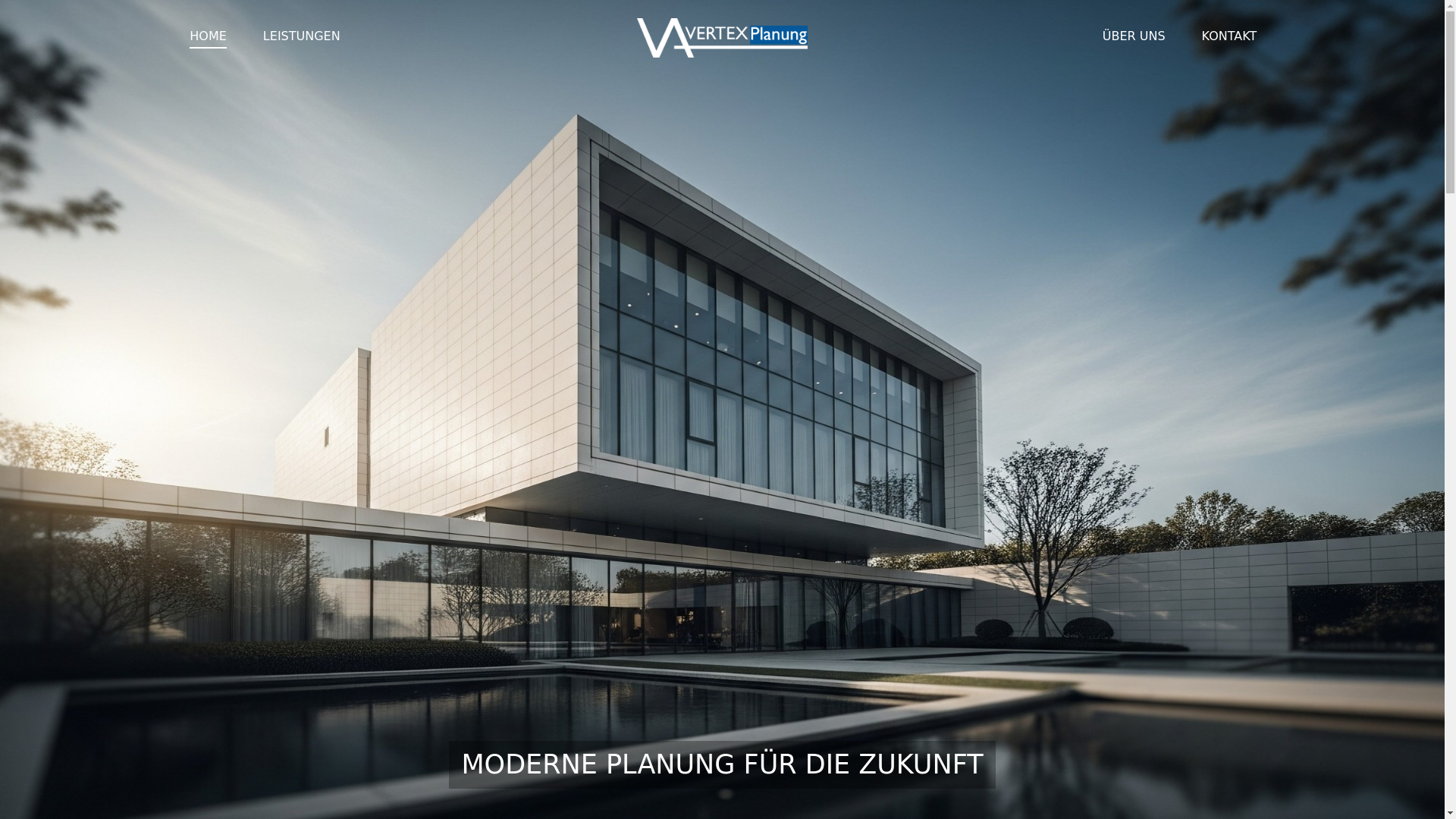 website screenshot of https://vertex-planung.de/