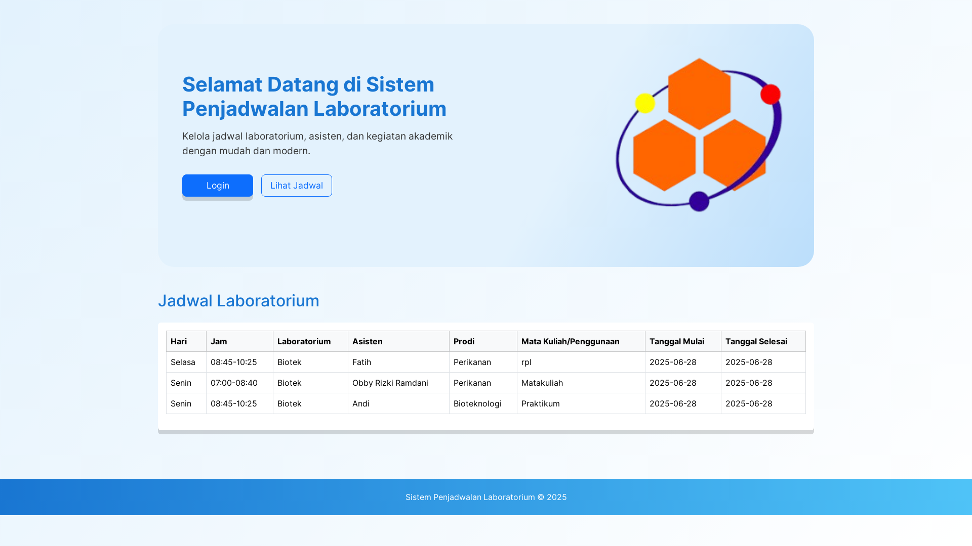 website screenshot of https://jadwalaslab.site/
