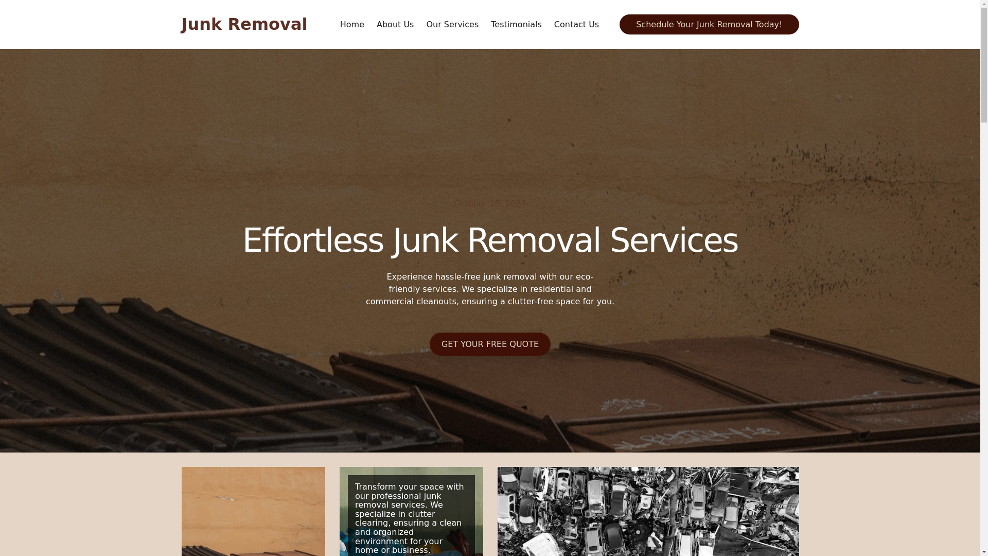 website screenshot of https://expressjunkremovalwa.com/