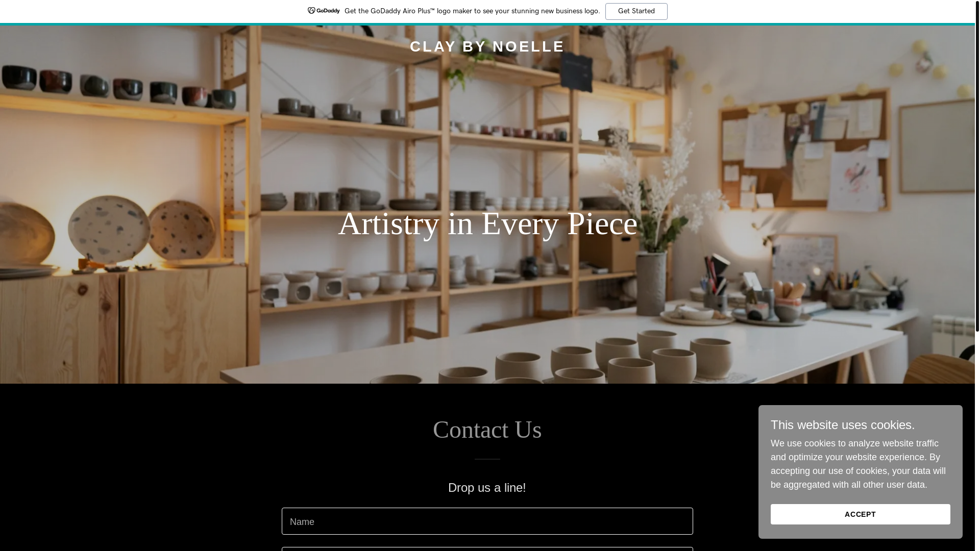 website screenshot of https://claybynoelle.com/