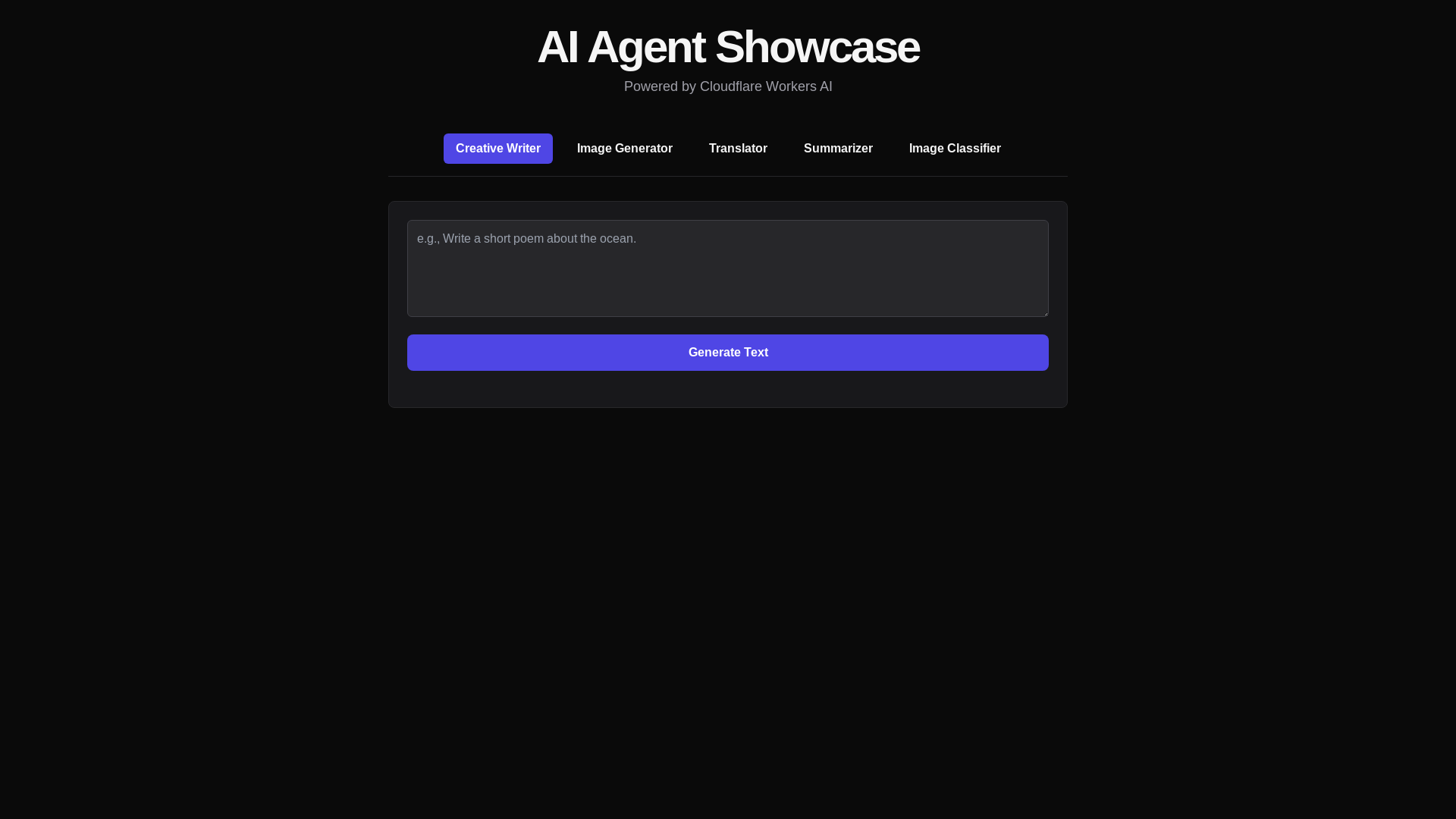 website screenshot of https://ai-showcase-ui.pages.dev/
