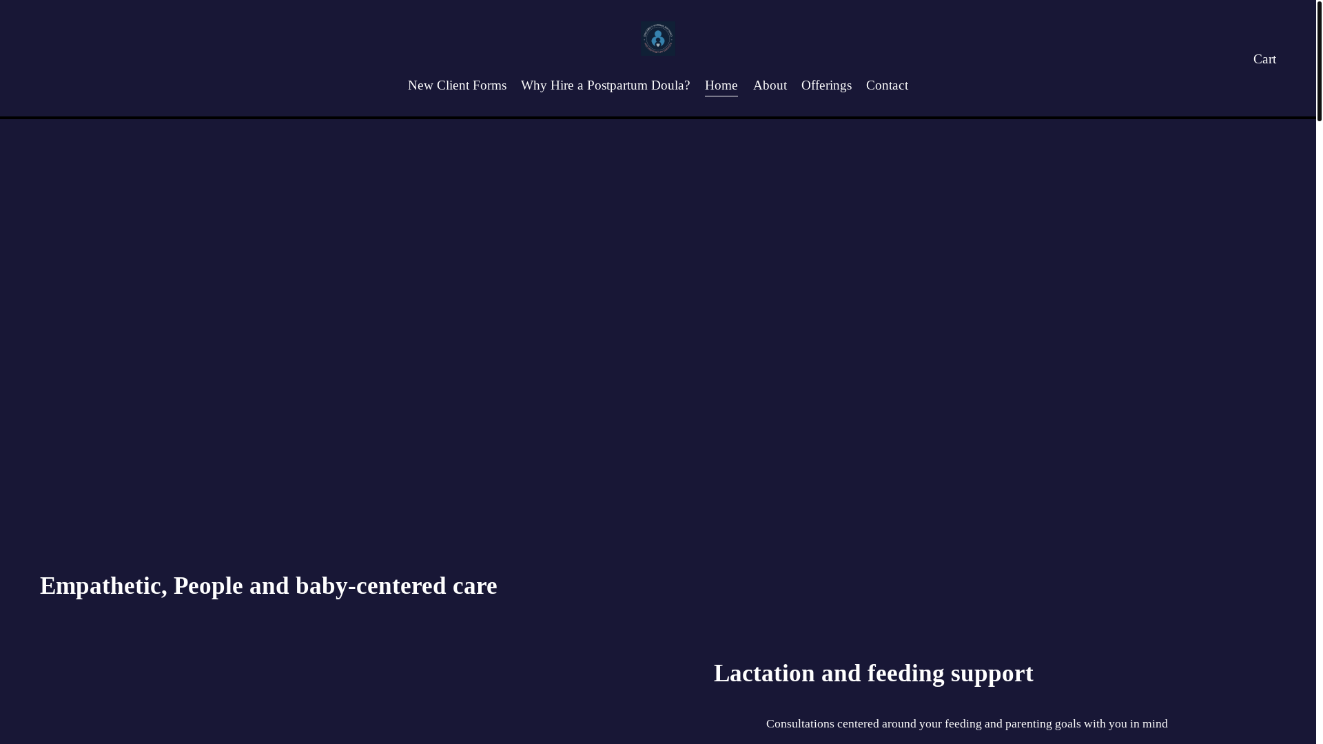 website screenshot of https://sincerelythevillagedoula.com/