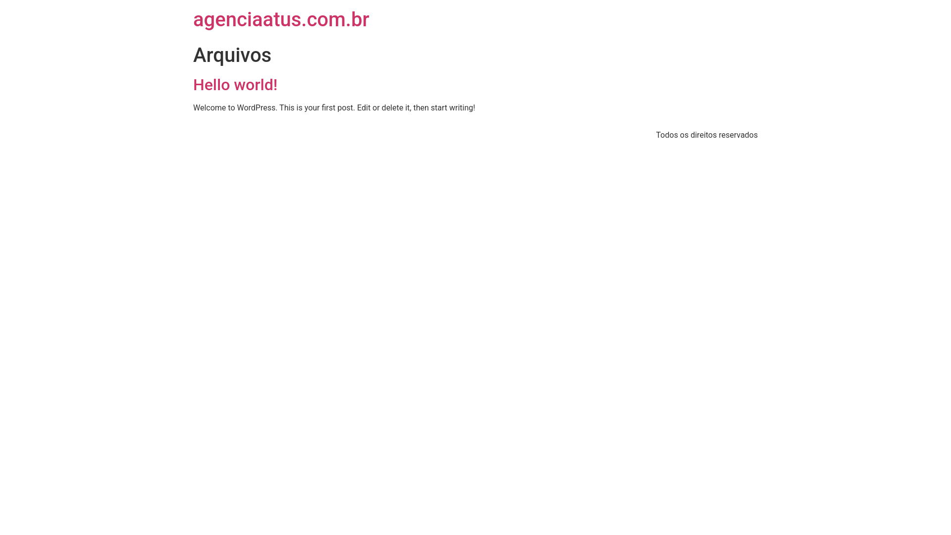 website screenshot of https://agenciaatus.com.br/