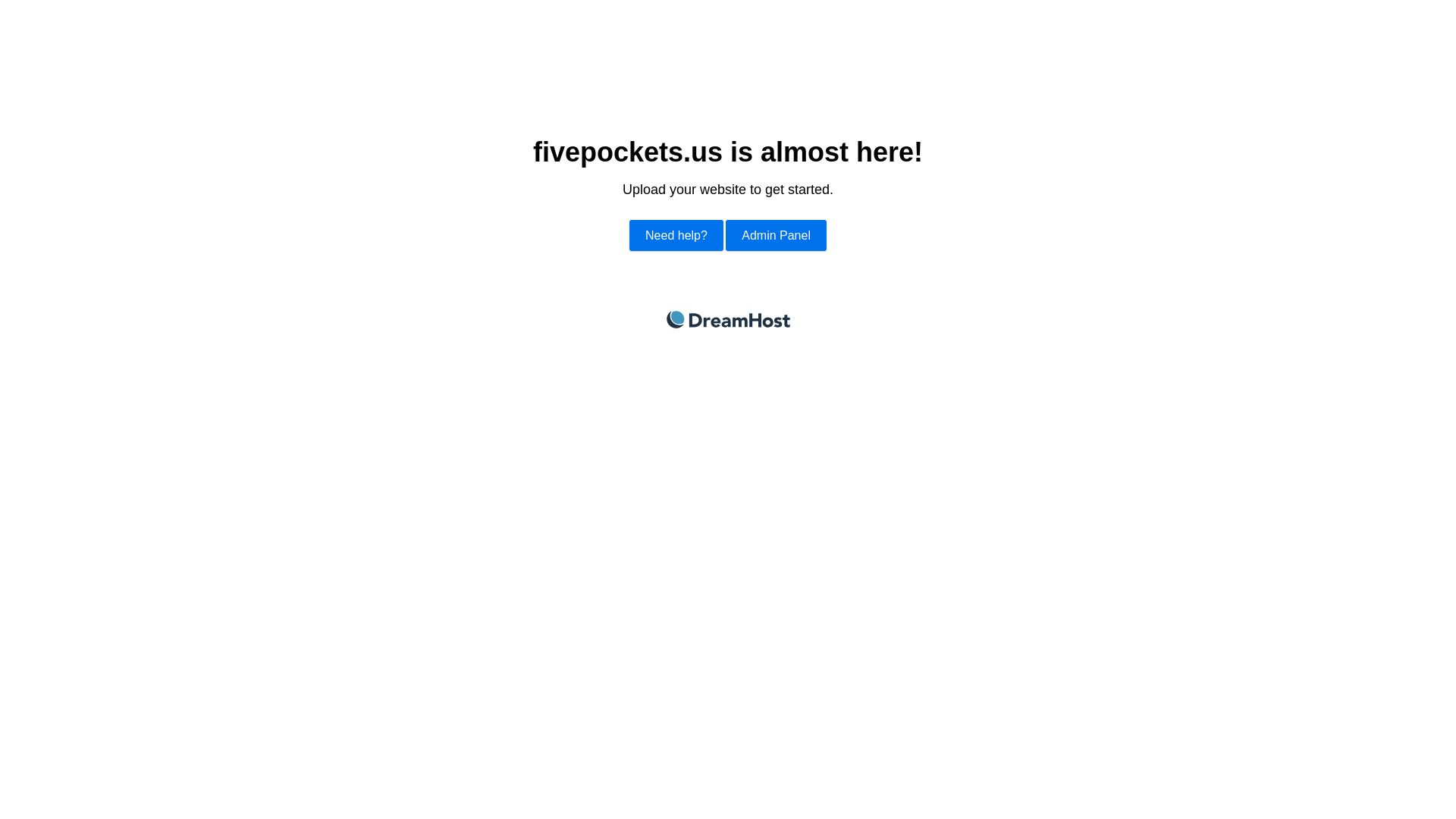 website screenshot of https://fivepockets.us/