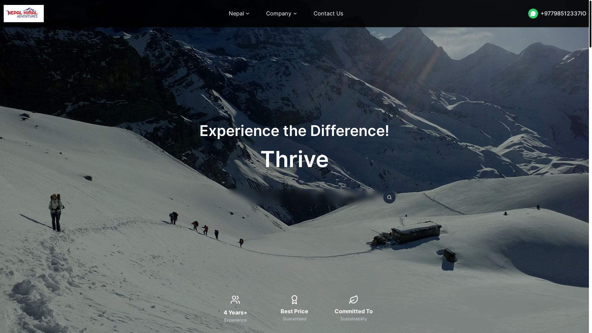 website screenshot of https://nepalhimaladventures.com/