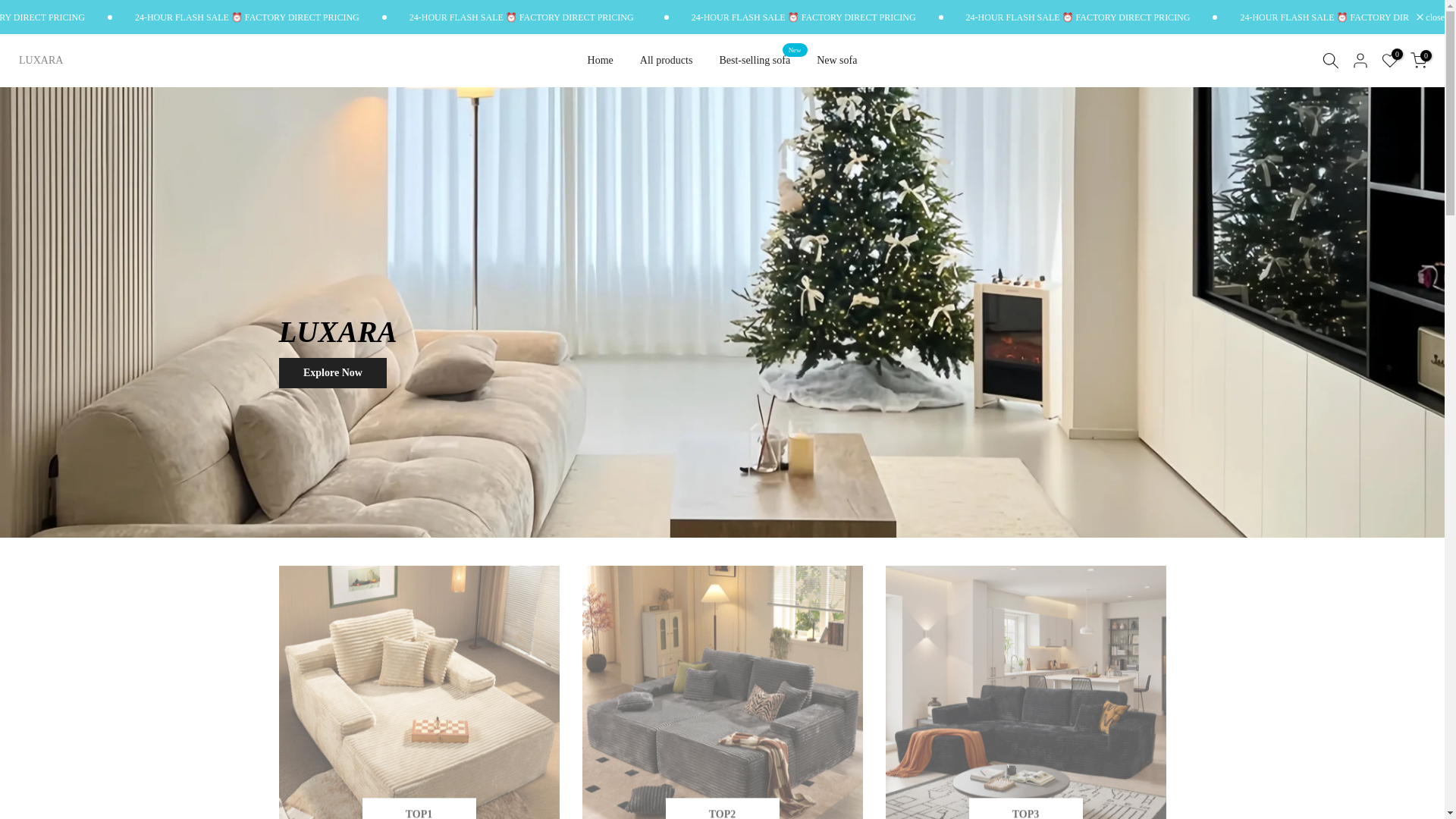 website screenshot of https://luxarashop.store/