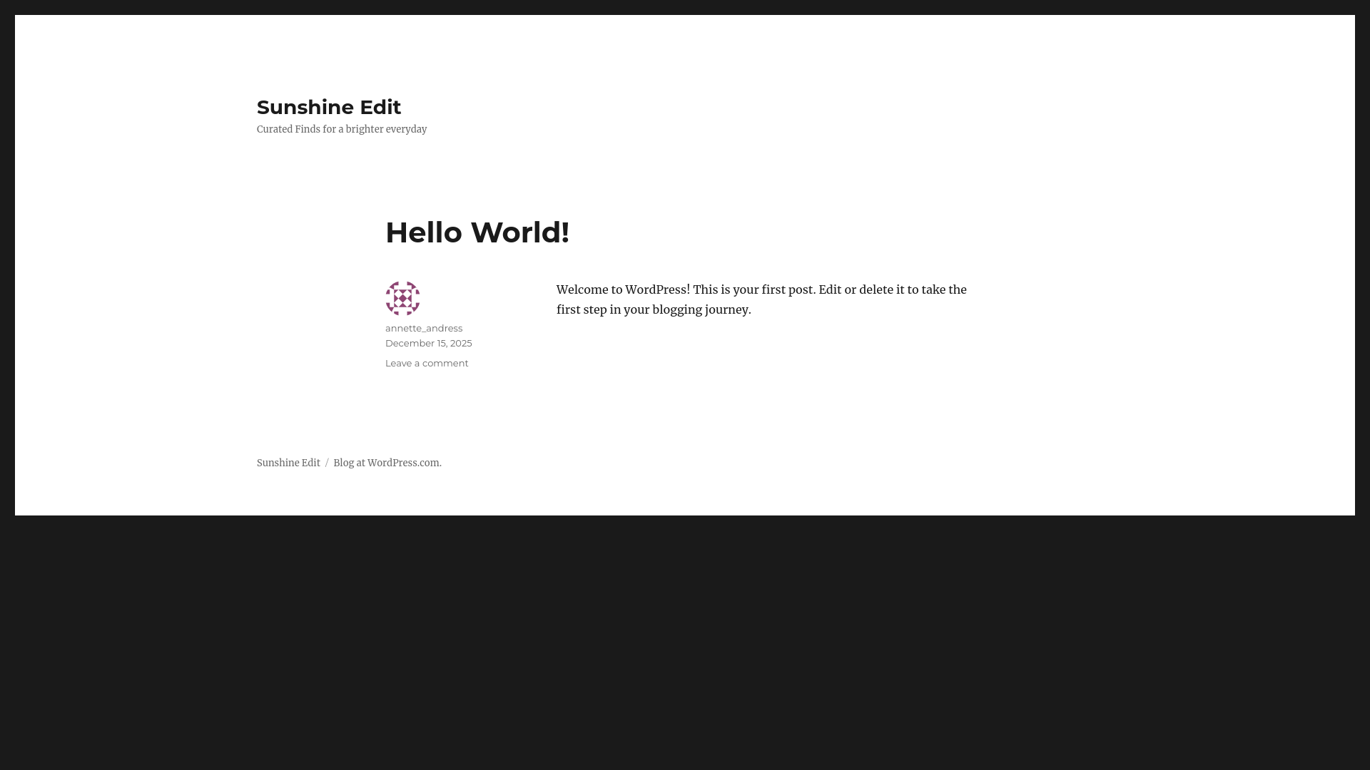 website screenshot of https://sunshinedit.com/