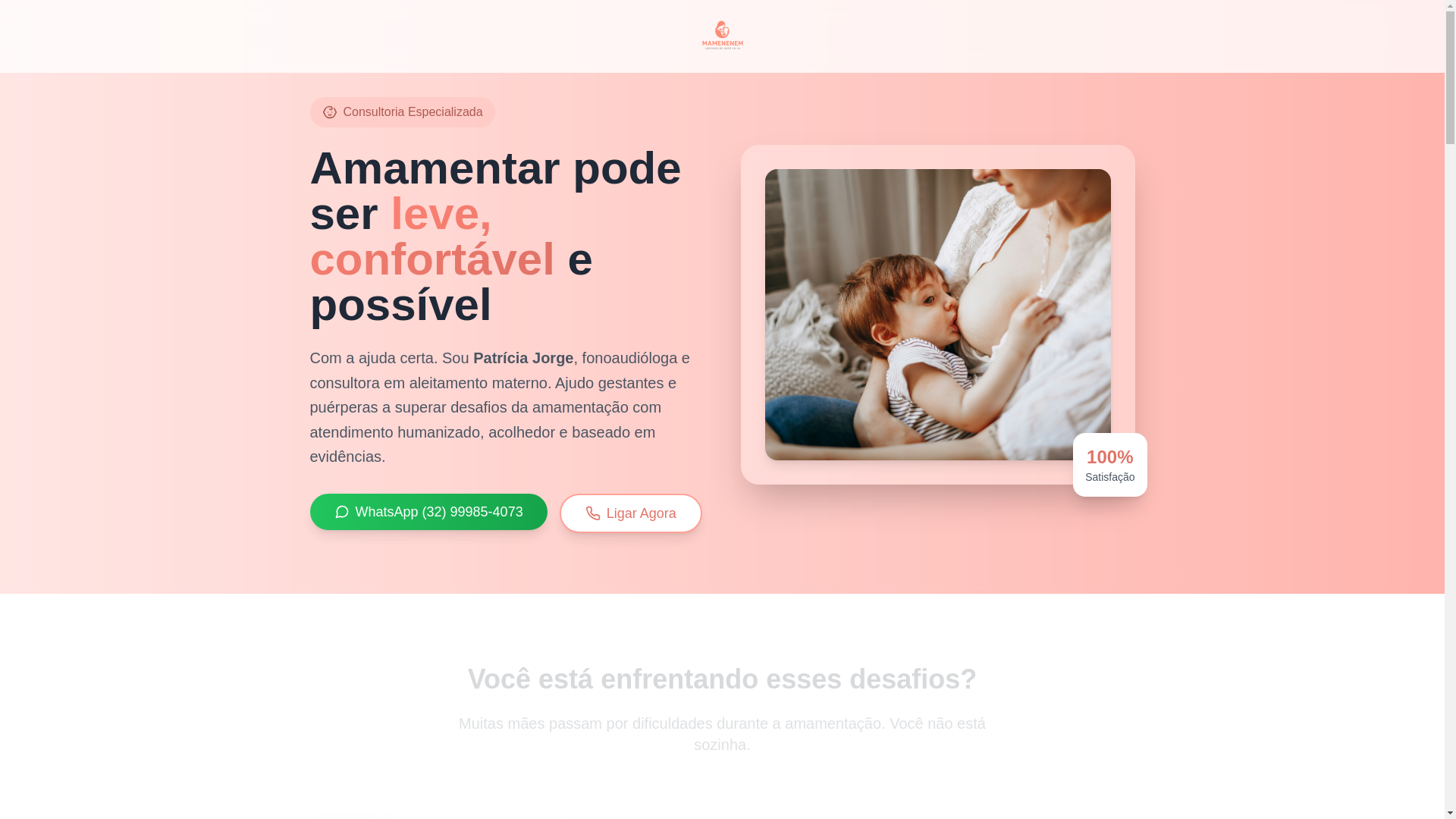 website screenshot of https://mamenenem.com.br/