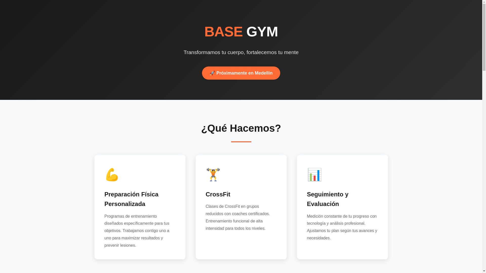 website screenshot of https://entrenamientobase.com/