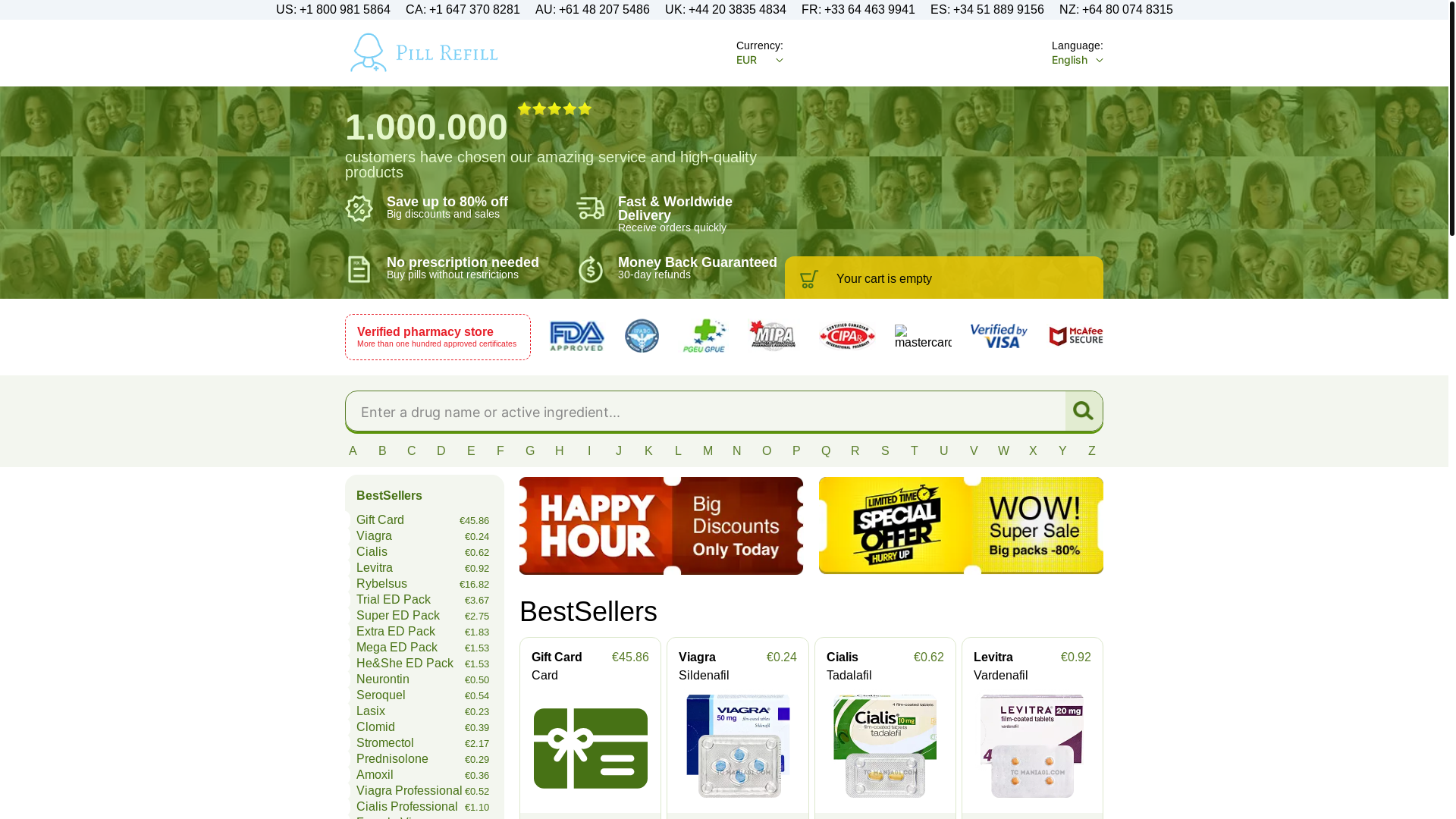 website screenshot of https://meds-save.com/