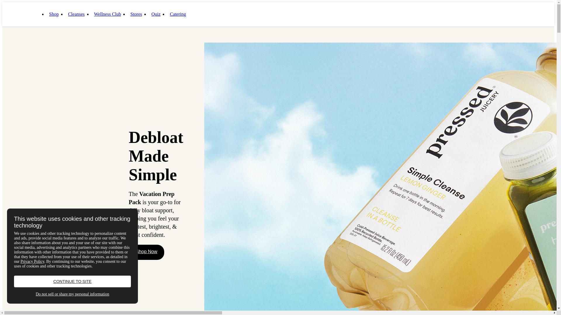 website screenshot of https://pressed.com/