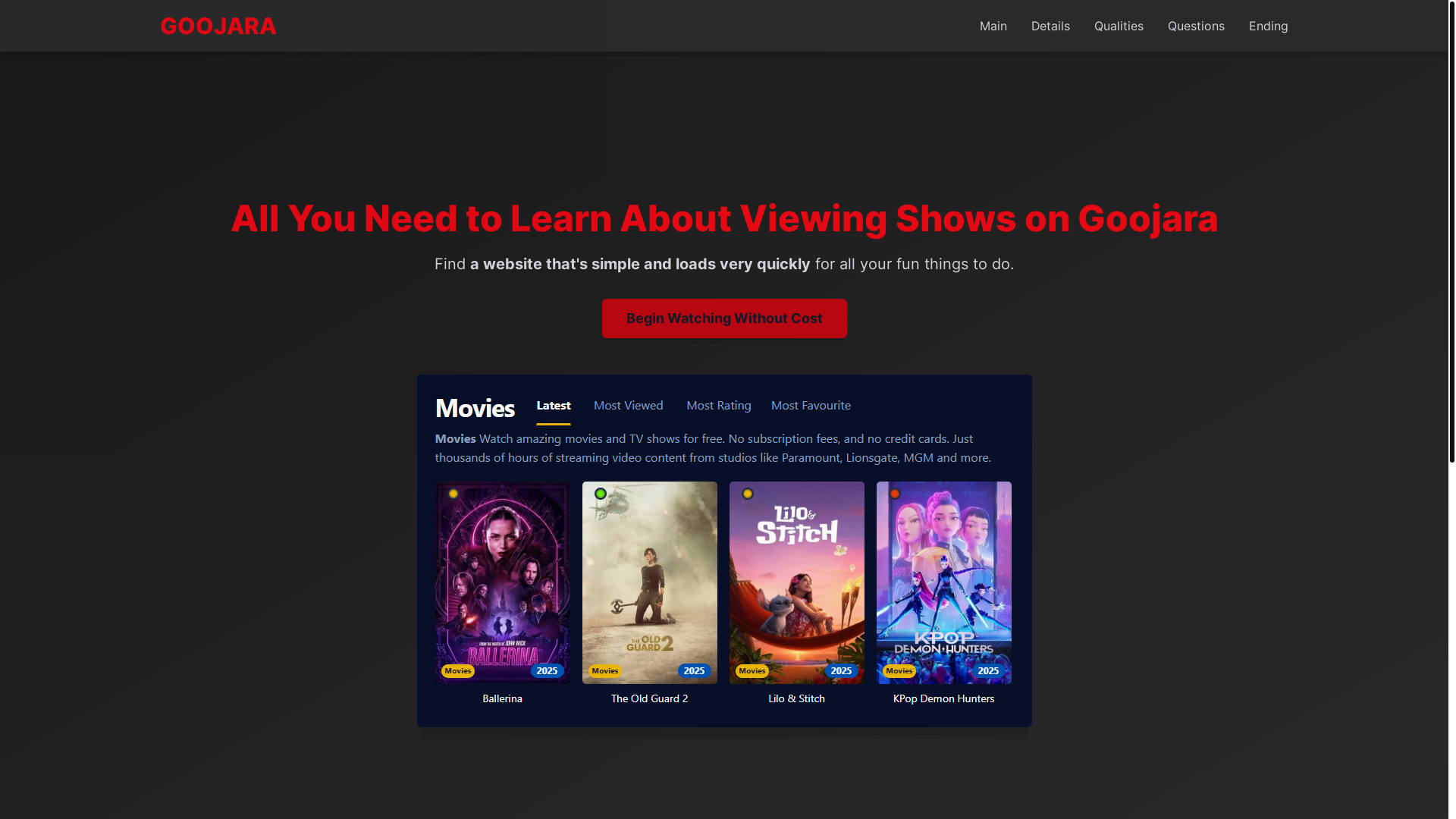 website screenshot of https://goojara-kiud.pages.dev/