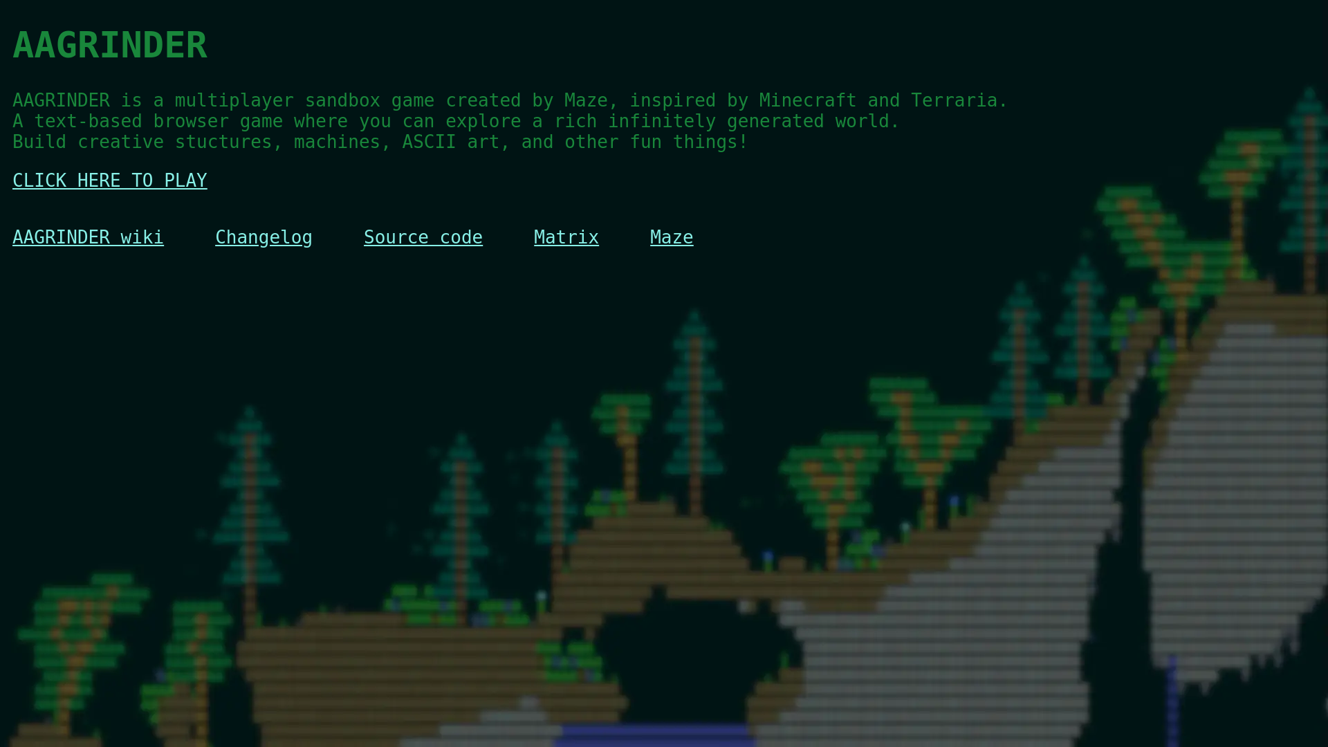 website screenshot of https://www.aagrinder.xyz/