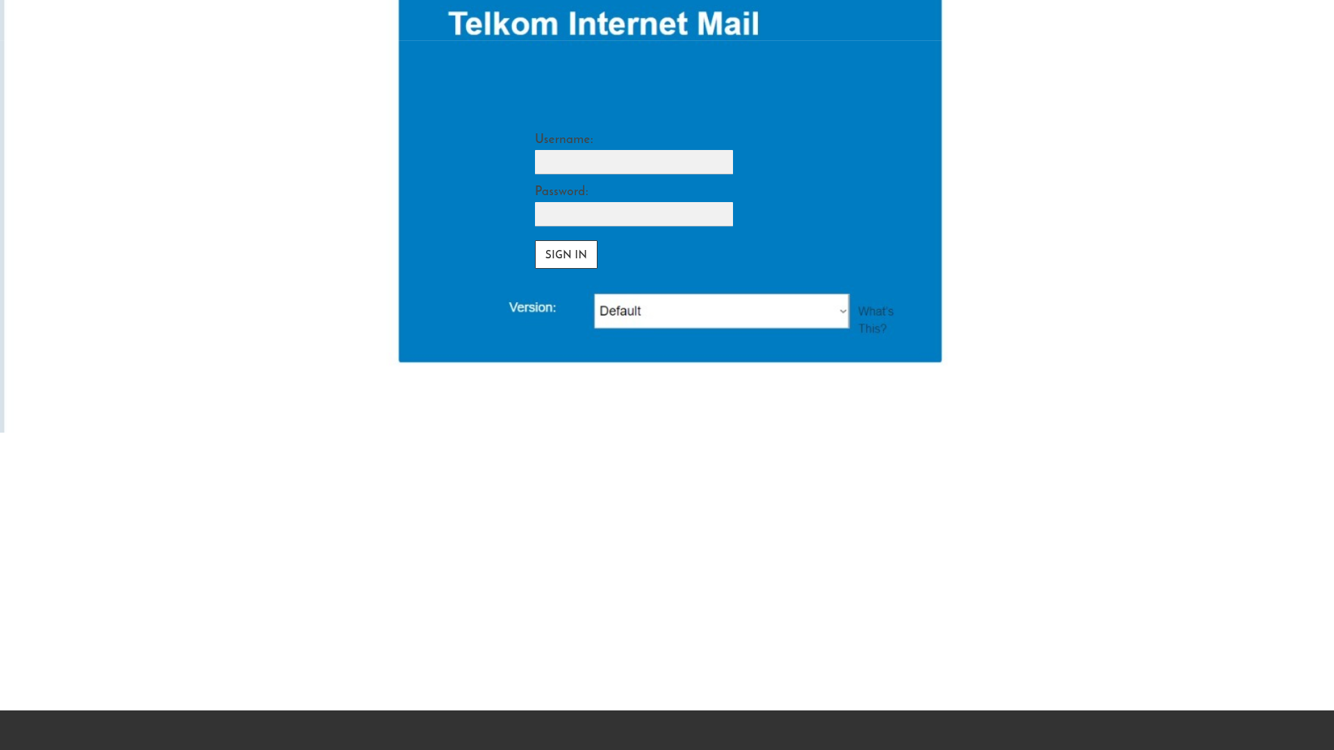 website screenshot of https://telkomsaaccountverifier.weebly.com