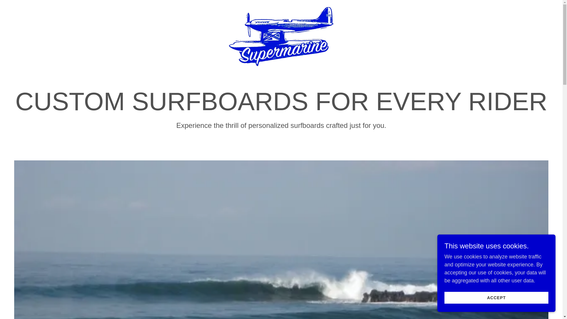 website screenshot of https://supermarinesurfboard.com/