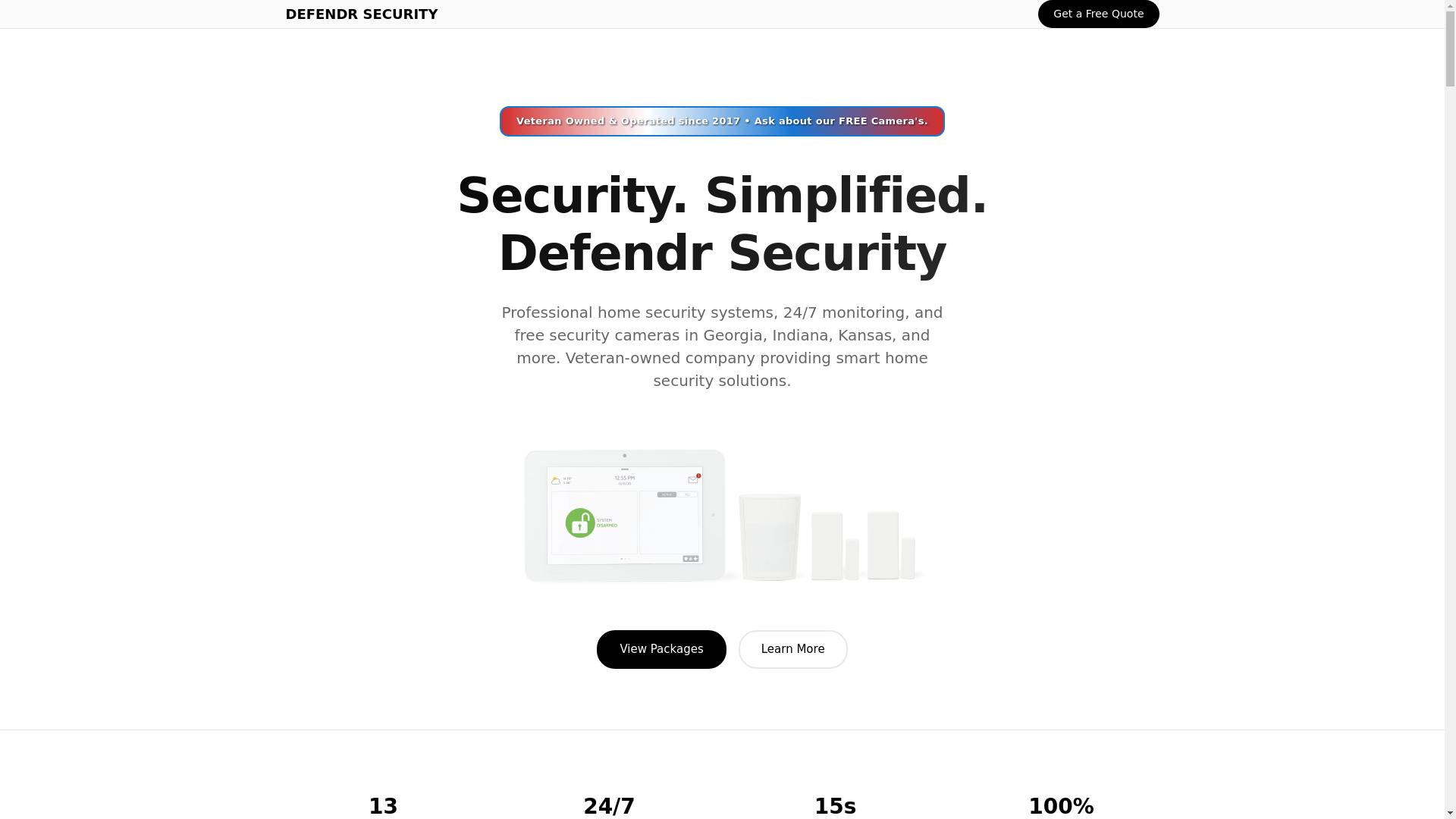 website screenshot of https://defendrsecurity.org/