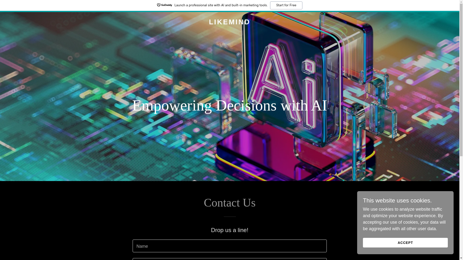 website screenshot of https://likemind.solutions/