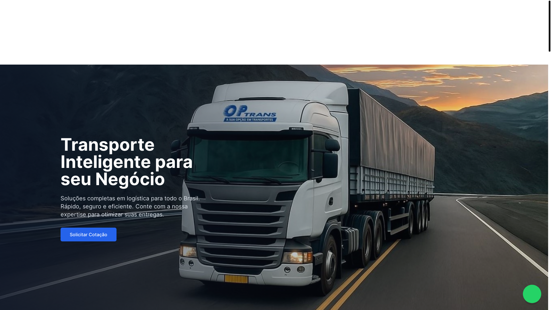website screenshot of https://optrans.com.br/