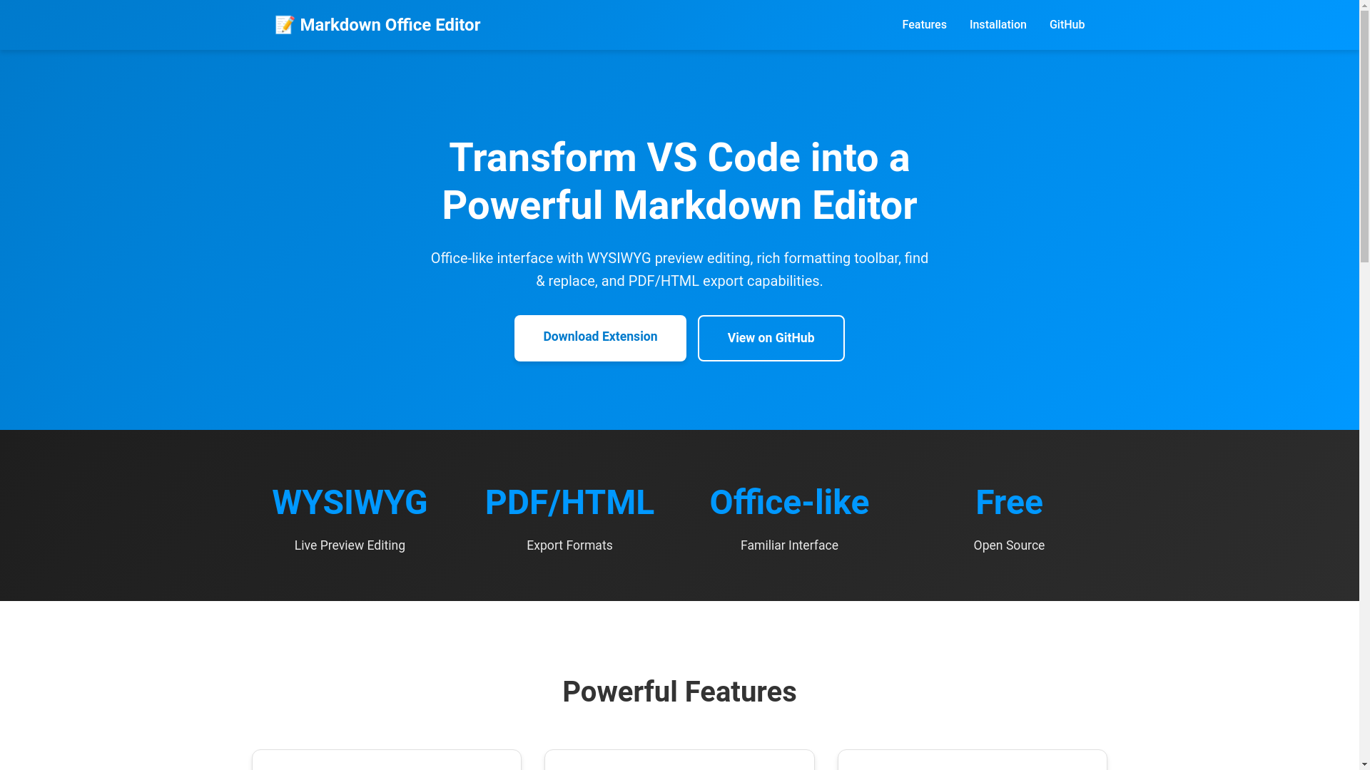 website screenshot of https://mdoffice.pages.dev/