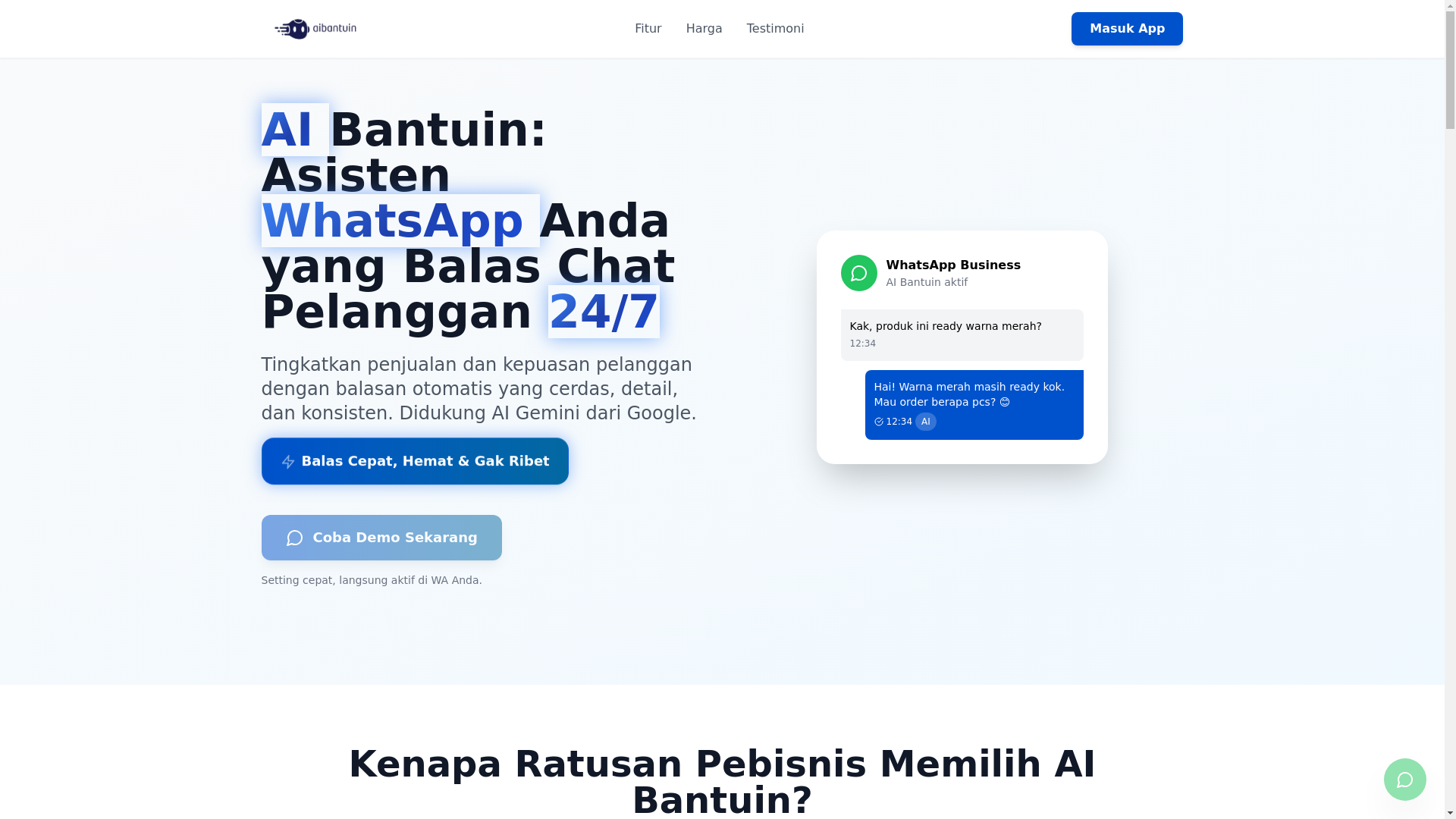 website screenshot of https://aibantuin.pages.dev/