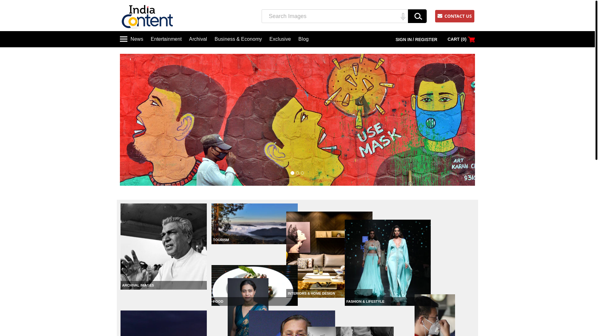 website screenshot of https://www.indiacontent.in/