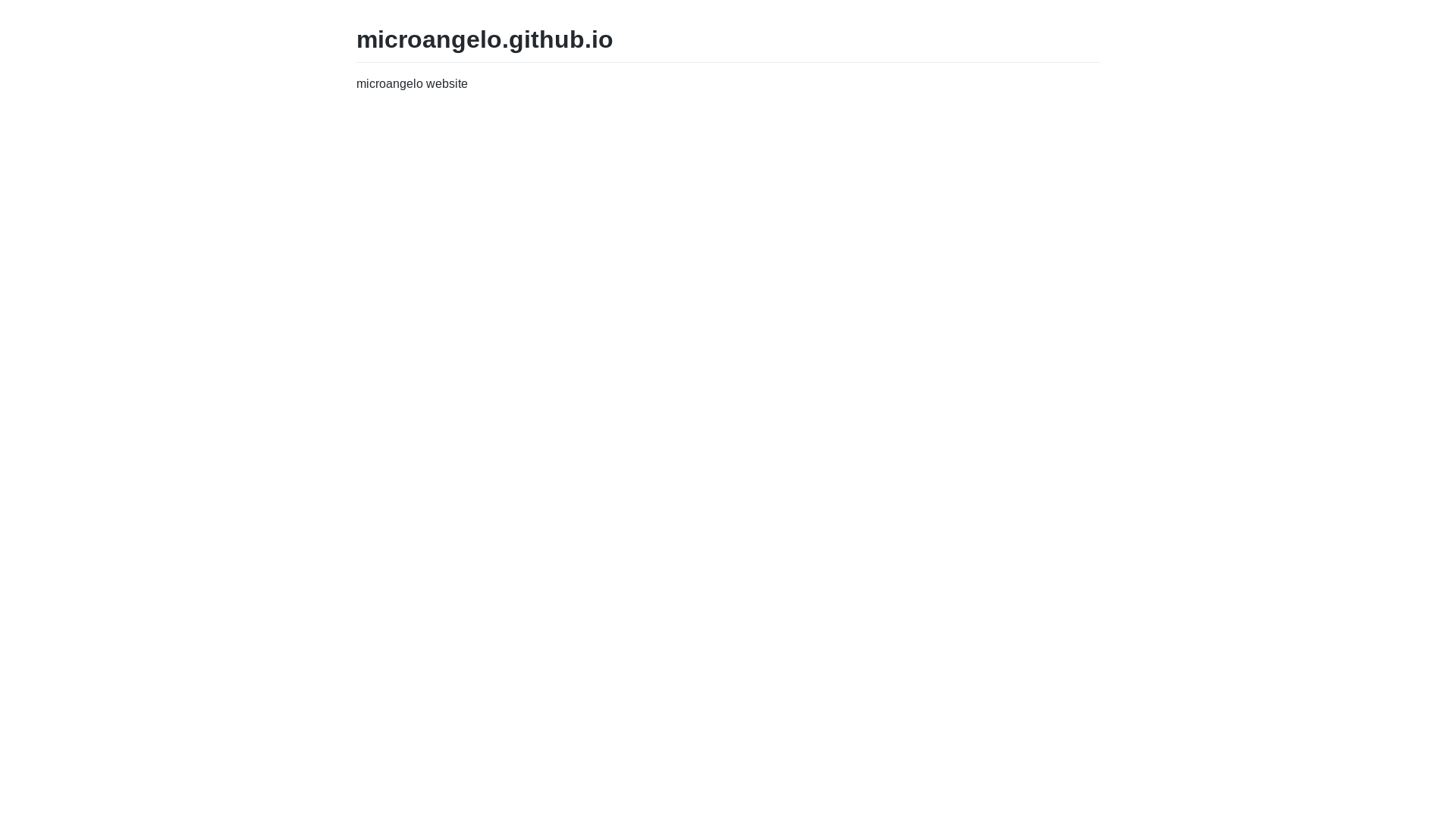 website screenshot of https://microangelo.org/