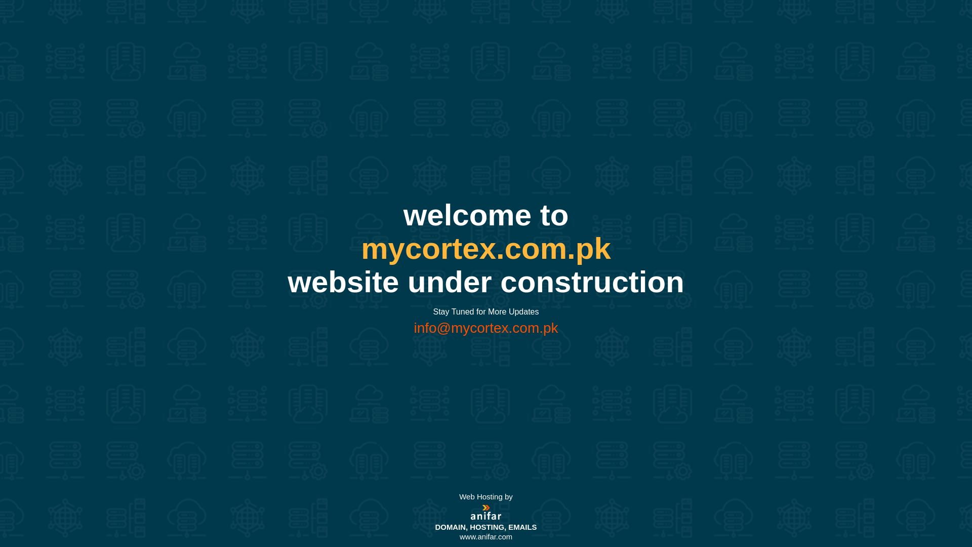 website screenshot of https://mycortex.com.pk/