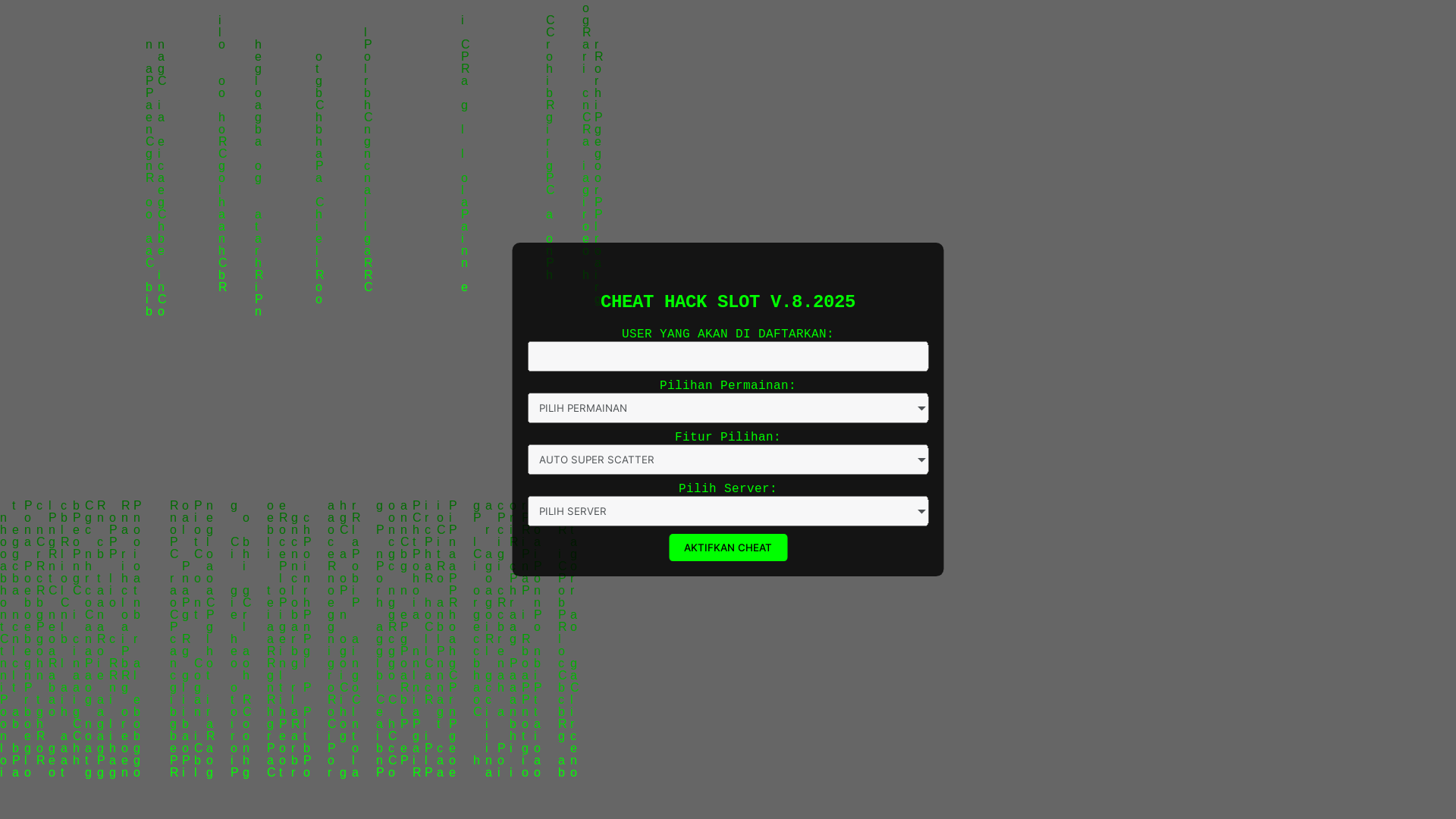 website screenshot of https://cheatslot2025-32c.pages.dev/