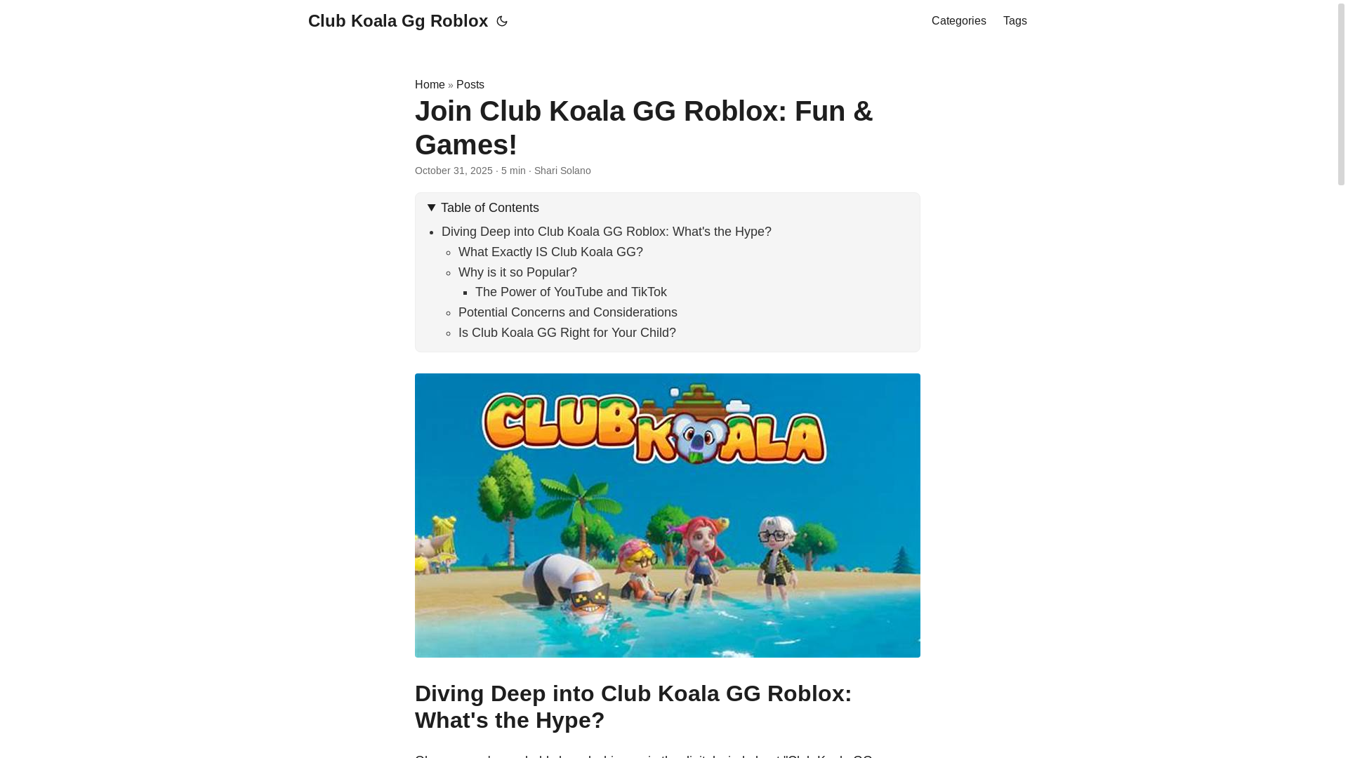 website screenshot of https://club-koala-gg-roblox.pages.dev/