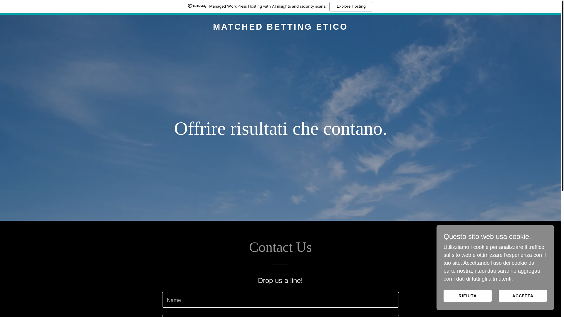 website screenshot of https://matchedbettingetico.it/