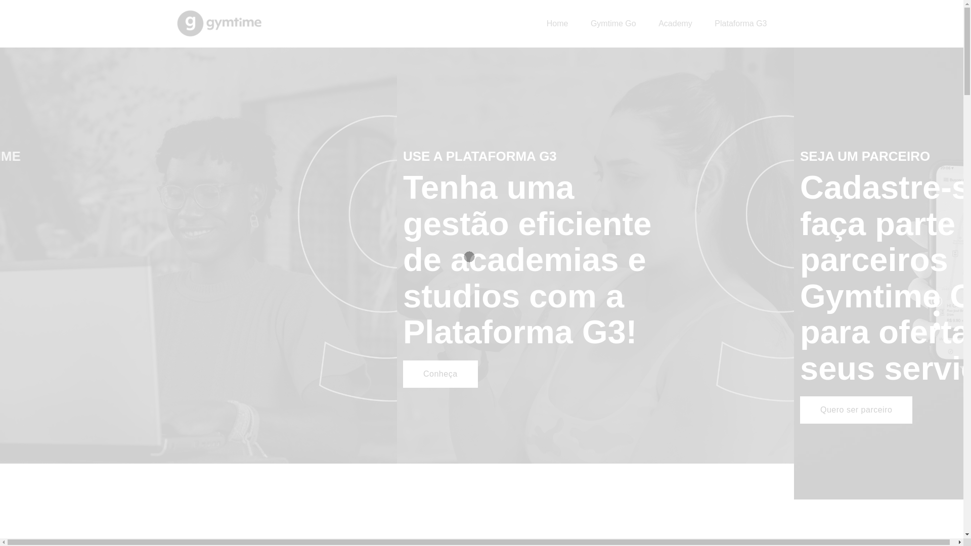 website screenshot of https://gymtime.com.br/