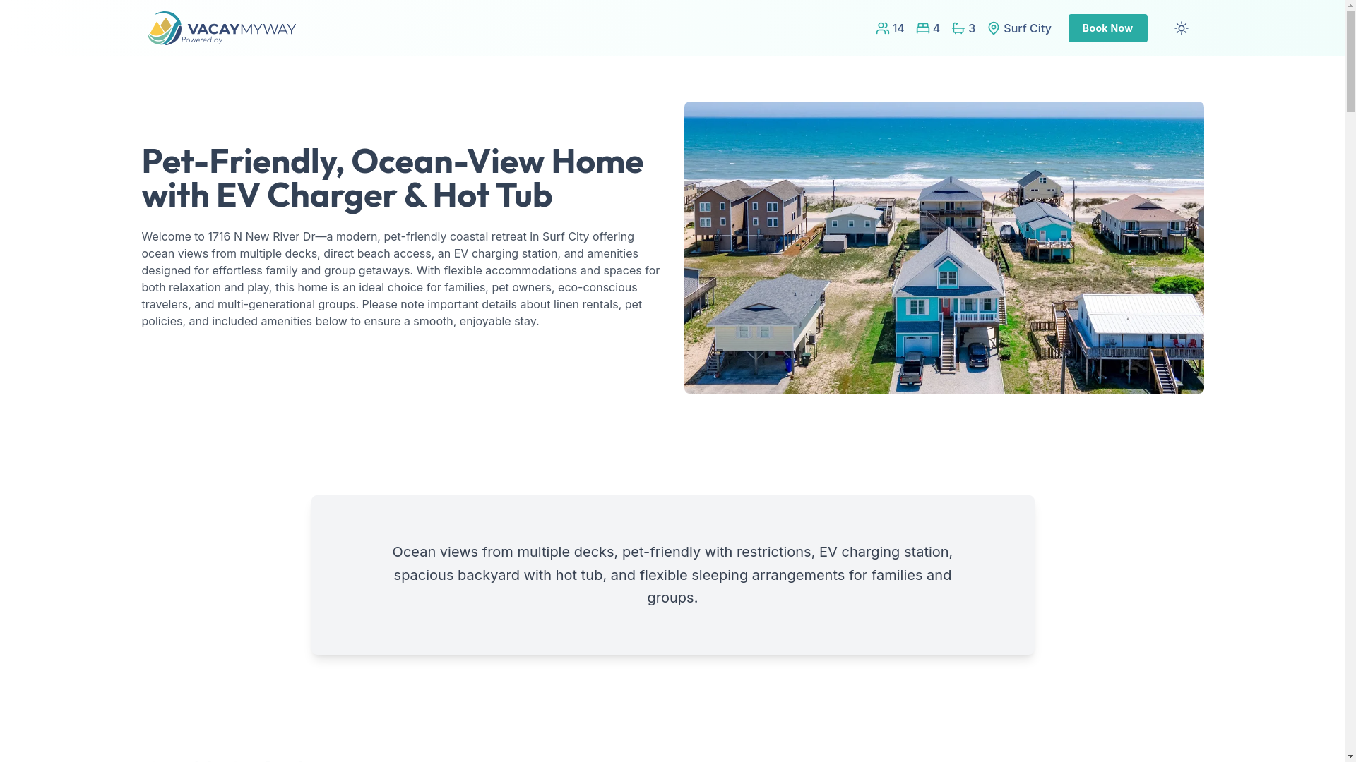 website screenshot of https://surfcityview.house/