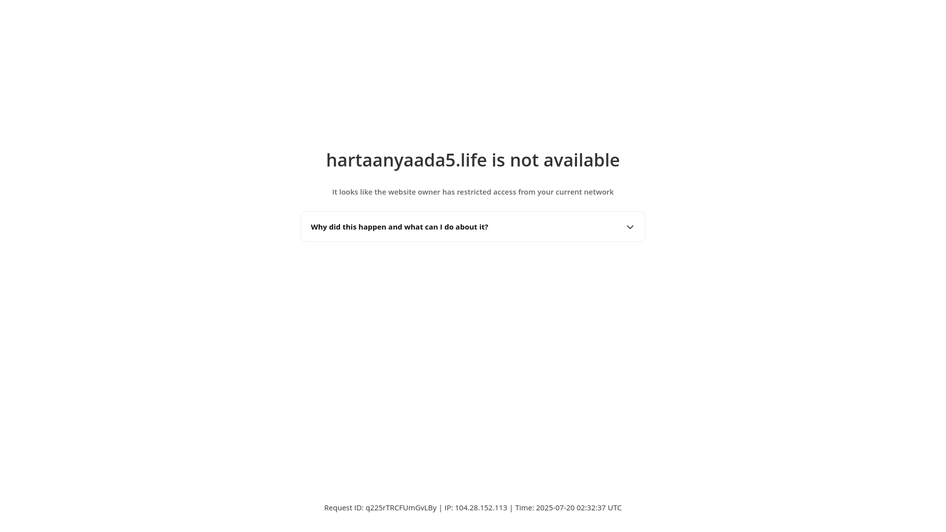 website screenshot of https://hartaanyaada5.life/