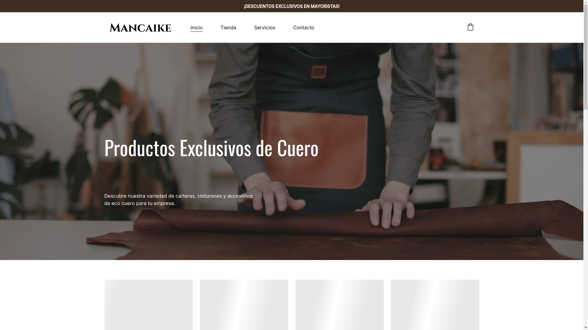 website screenshot of https://mancaike.com/